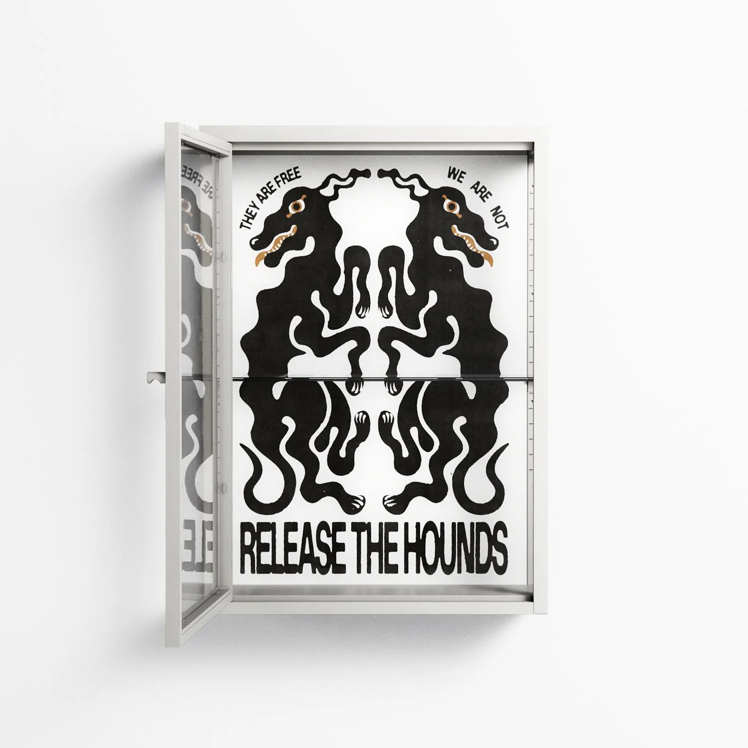 Hounds - Wall Cabinet - Alexander Khabbazi - Chalk - Clear glass - Image 2