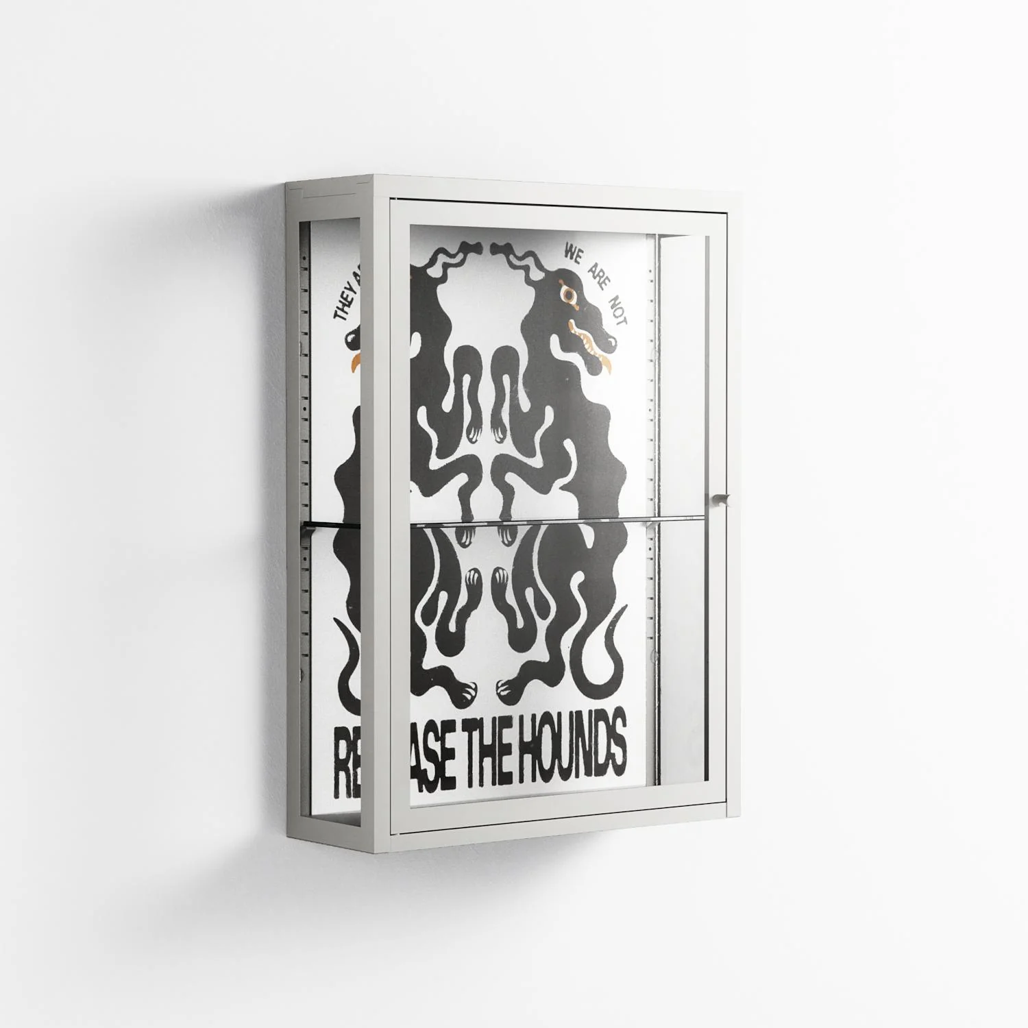 Hounds - Wall Cabinet - Alexander Khabbazi - Chalk - Clear glass - Image 3
