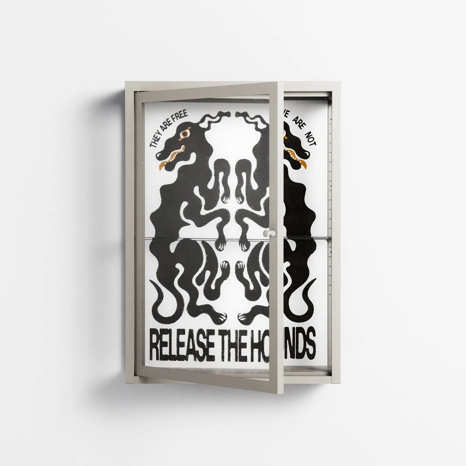 Hounds - Wall Cabinet - Alexander Khabbazi - Pebble - Clear glass