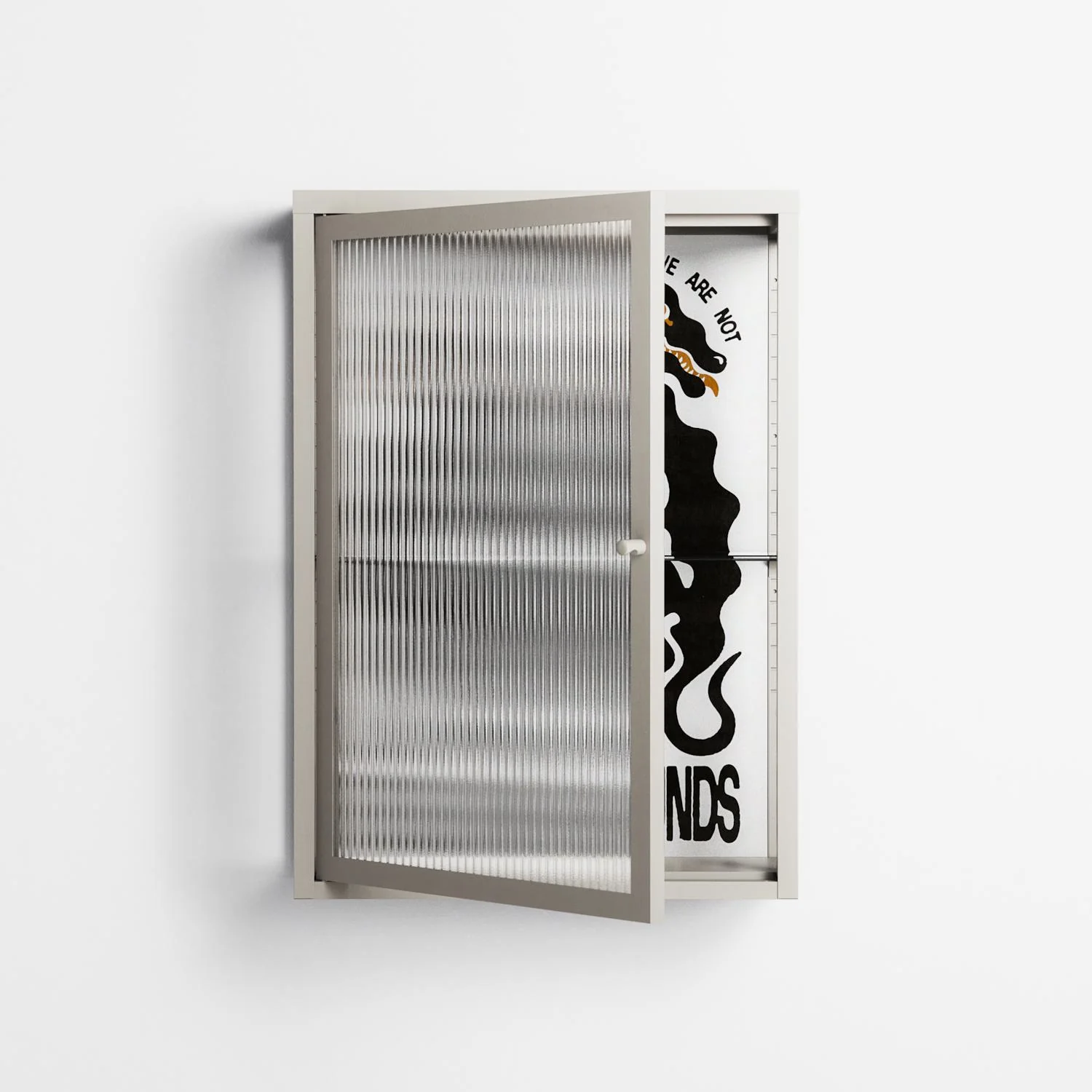 Hounds - Wall Cabinet - Alexander Khabbazi - Pebble - Reeded glass