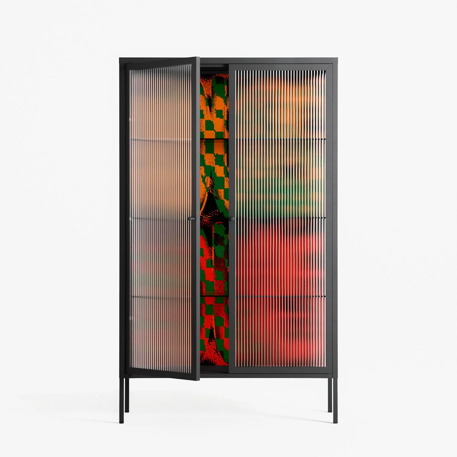 Hours - Cabinet - Oluwasheyi Adebayo - Antracite - Reeded glass - Image 2