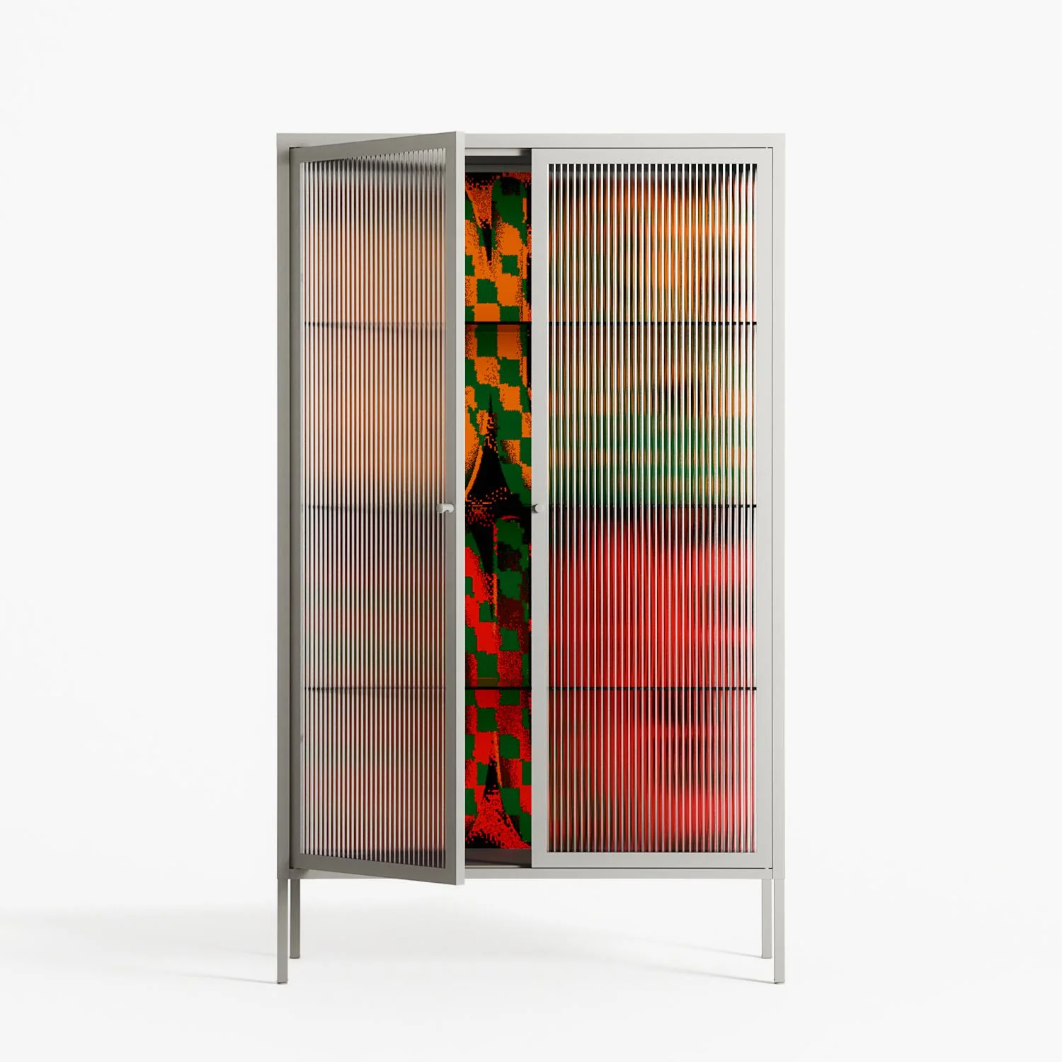 Hours - Cabinet - Oluwasheyi Adebayo - Chalk - Reeded glass - Image 2