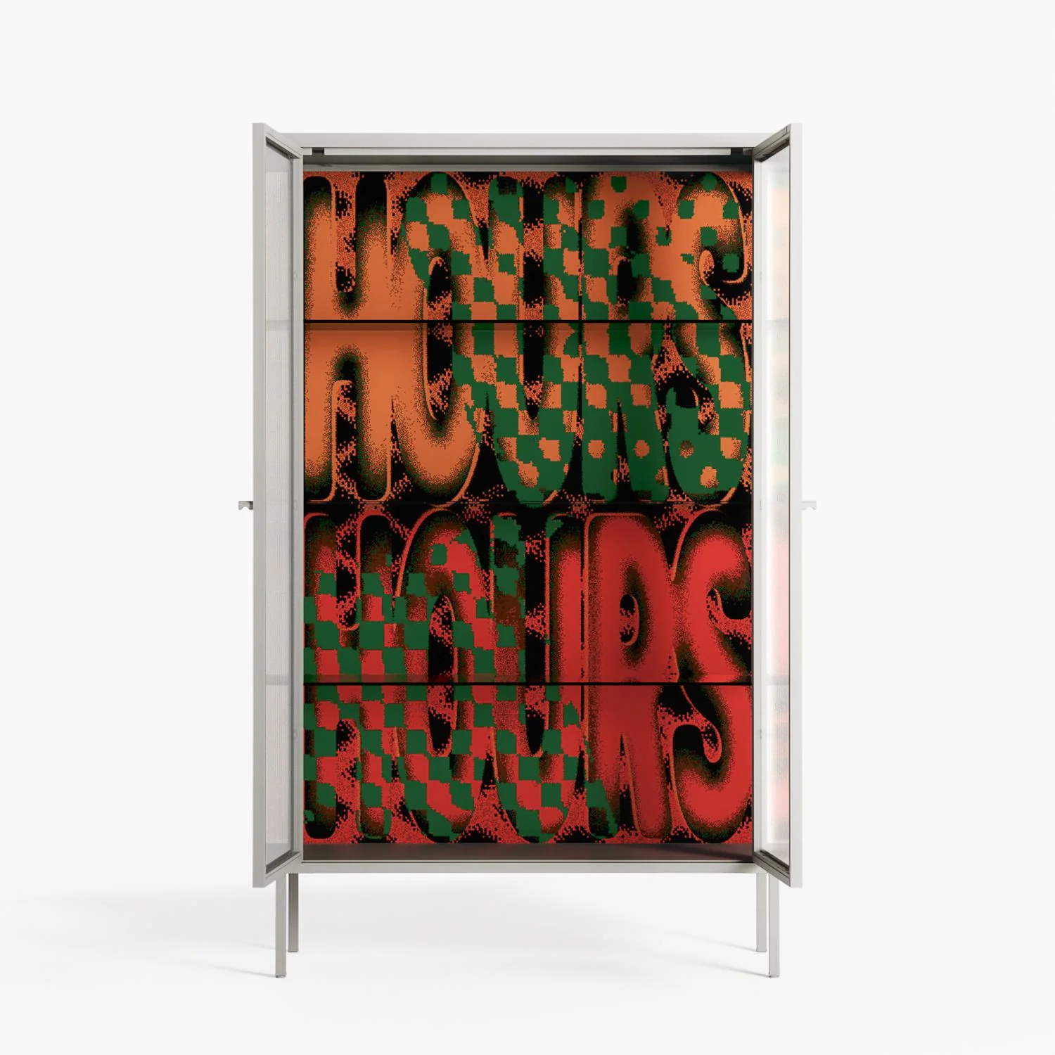 Hours - Cabinet - Oluwasheyi Adebayo - Chalk - Reeded glass - Image 3