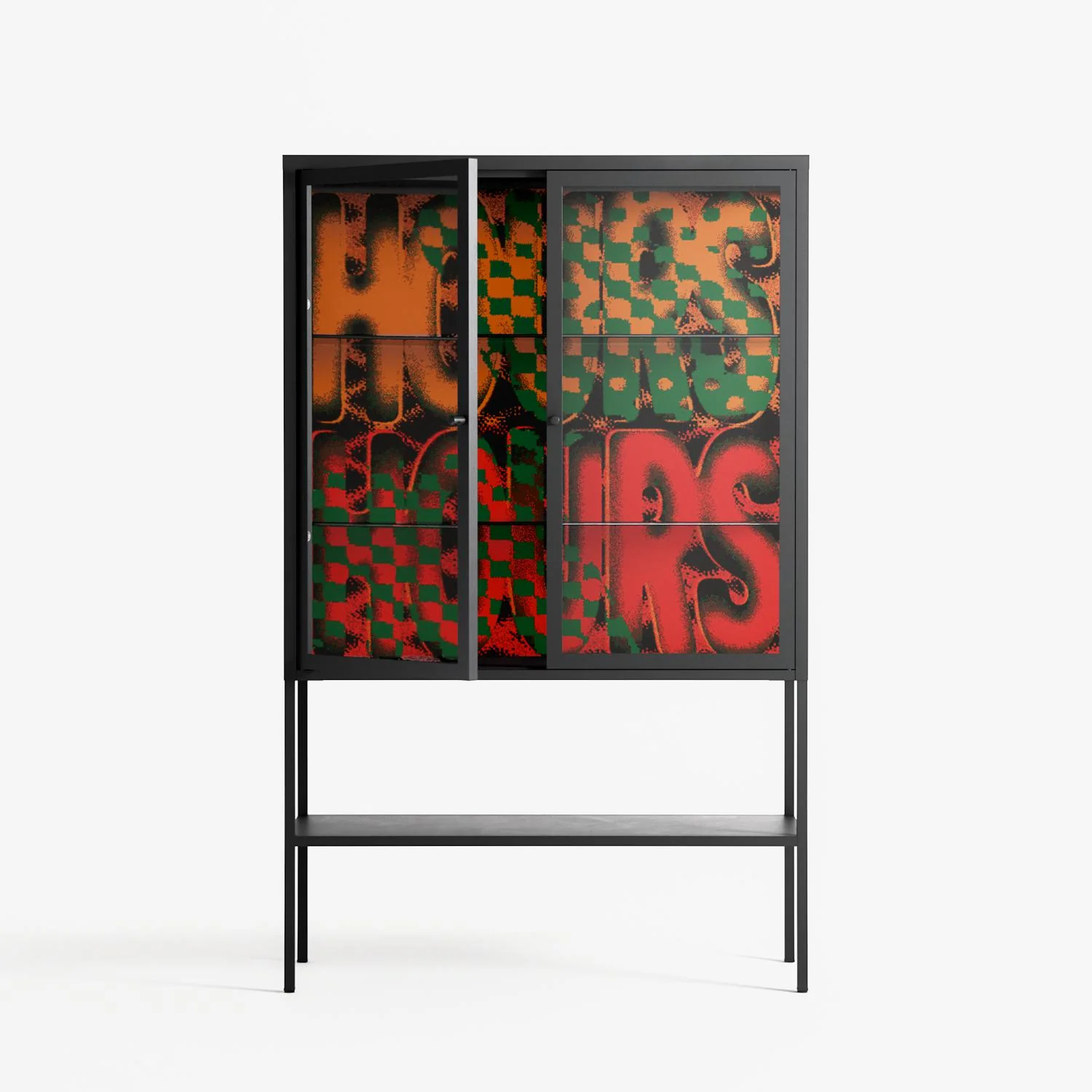 Hours - Loft Cabinet - Oluwasheyi Adebayo - Antracite - Clear glass - Image 2