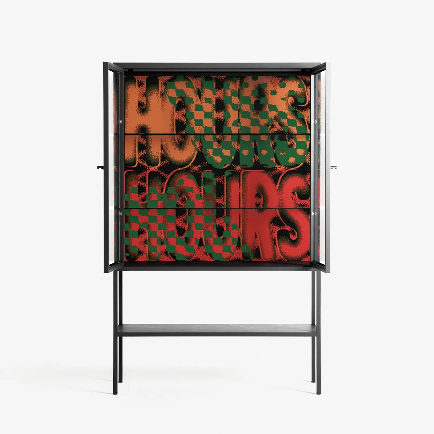 Hours - Loft Cabinet - Oluwasheyi Adebayo - Antracite - Clear glass - Image 3