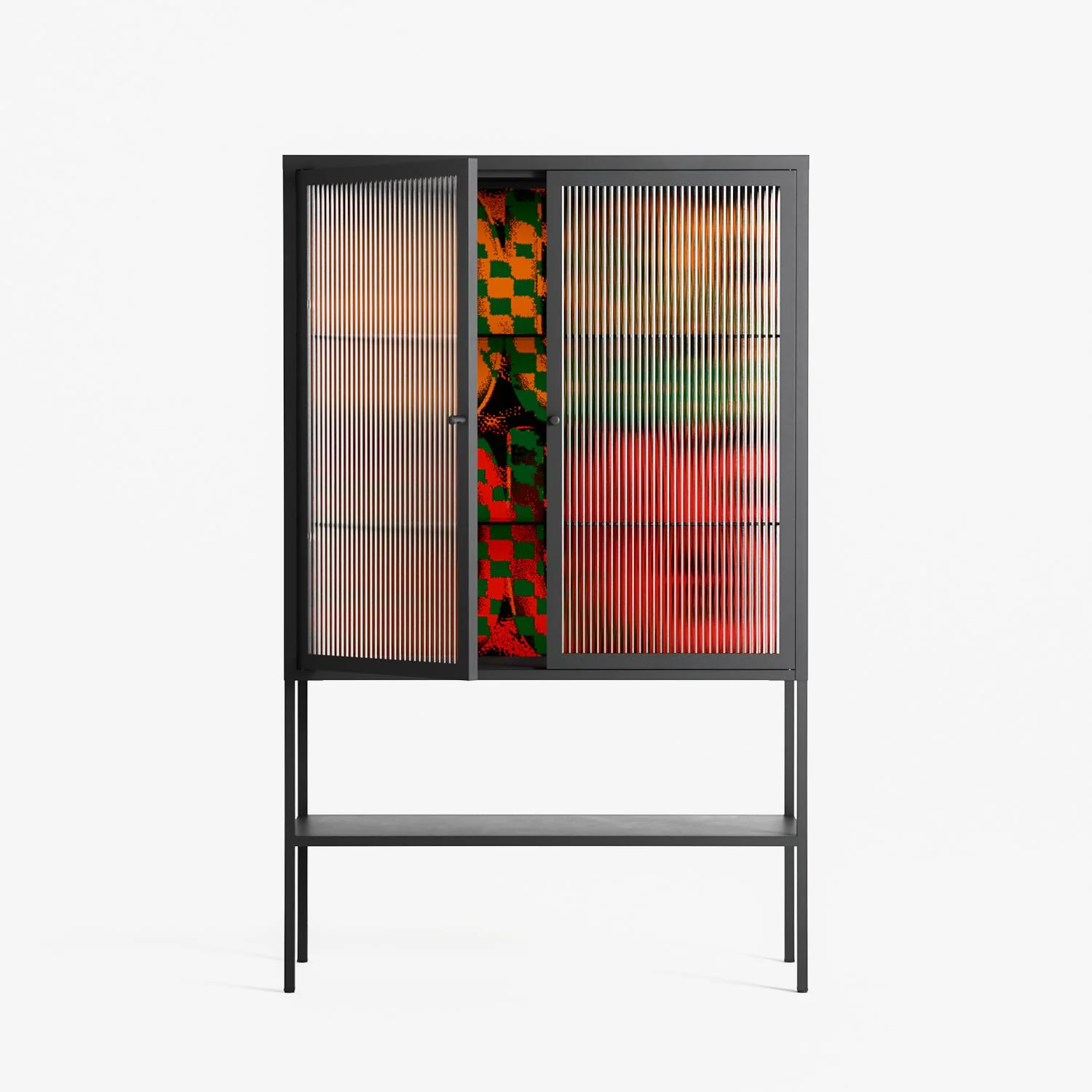 Hours - Loft Cabinet - Oluwasheyi Adebayo - Antracite - Reeded glass - Image 2