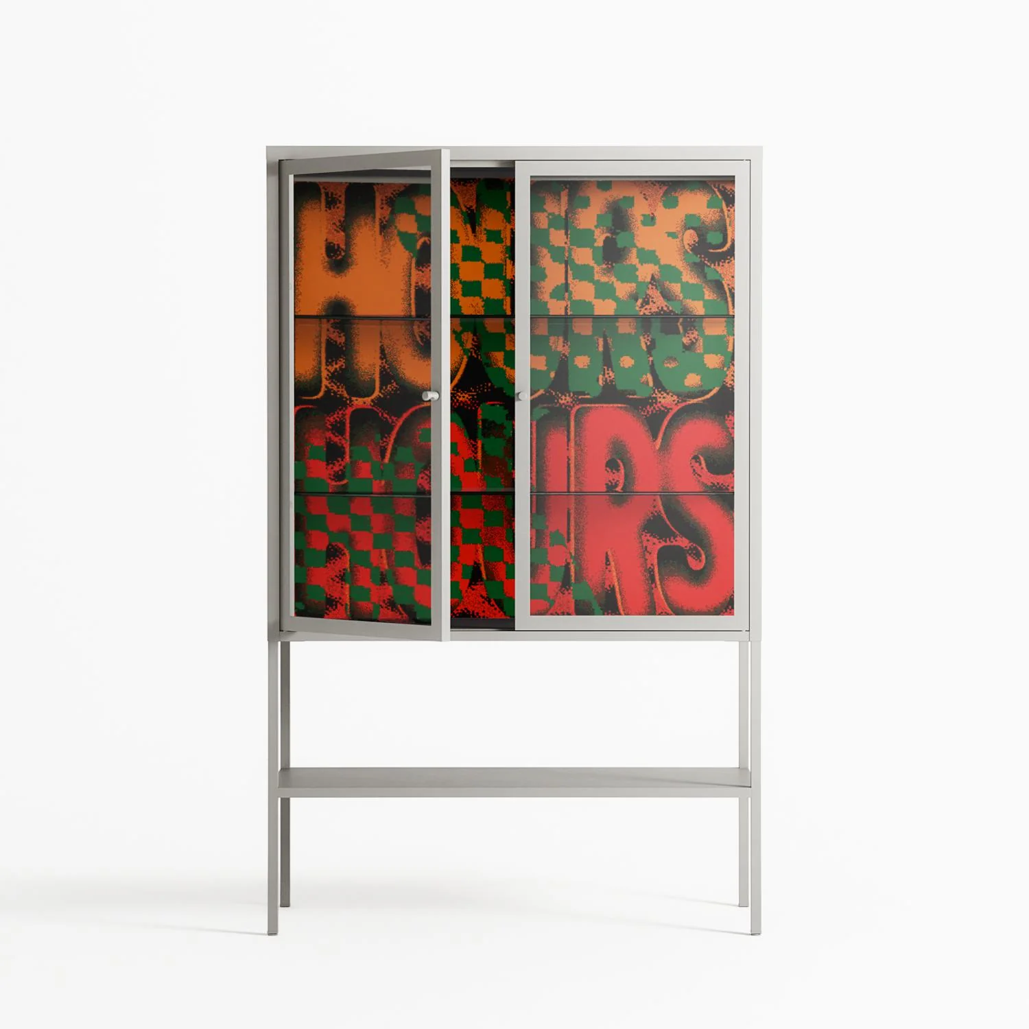 Hours - Loft Cabinet - Oluwasheyi Adebayo - Chalk - Clear glass - Image 2