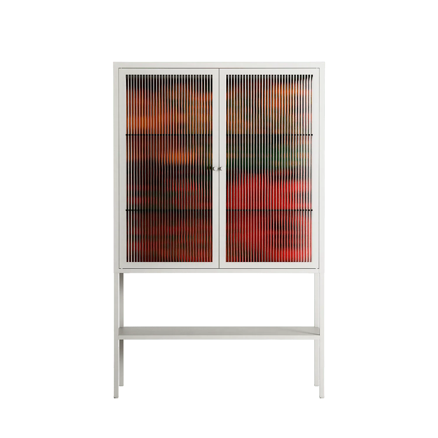 Hours - Loft Cabinet - Oluwasheyi Adebayo - Chalk - Reeded glass