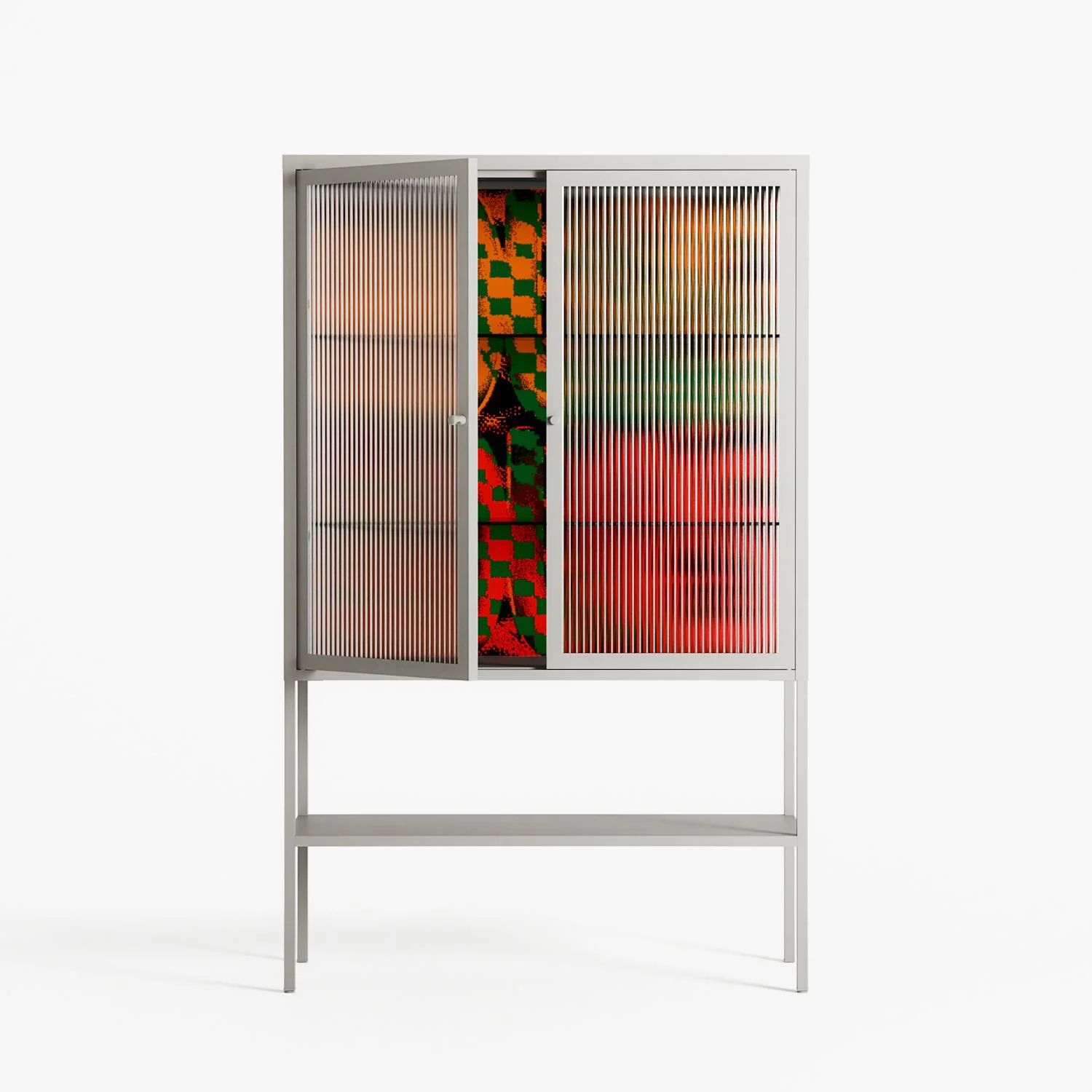 Hours - Loft Cabinet - Oluwasheyi Adebayo - Chalk - Reeded glass - Image 2