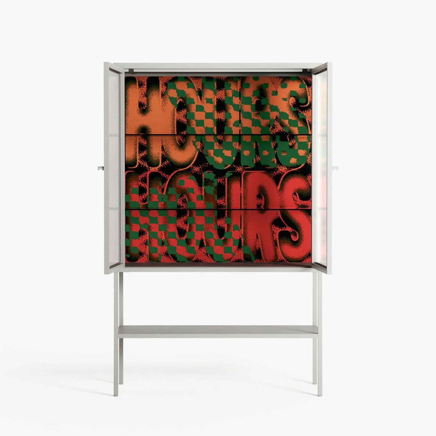 Hours - Loft Cabinet - Oluwasheyi Adebayo - Chalk - Reeded glass - Image 3
