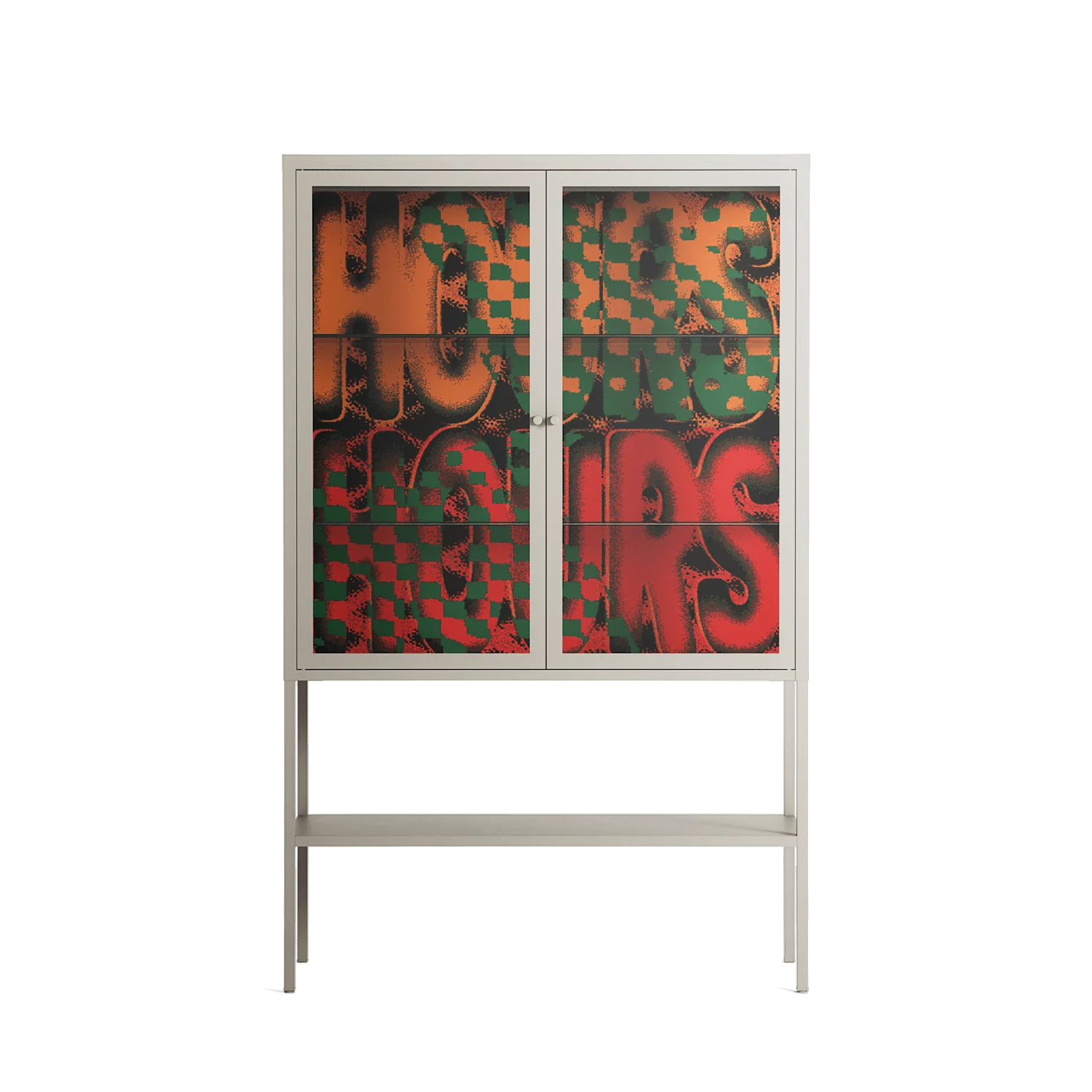Hours - Loft Cabinet - Oluwasheyi Adebayo - Pebble - Clear glass