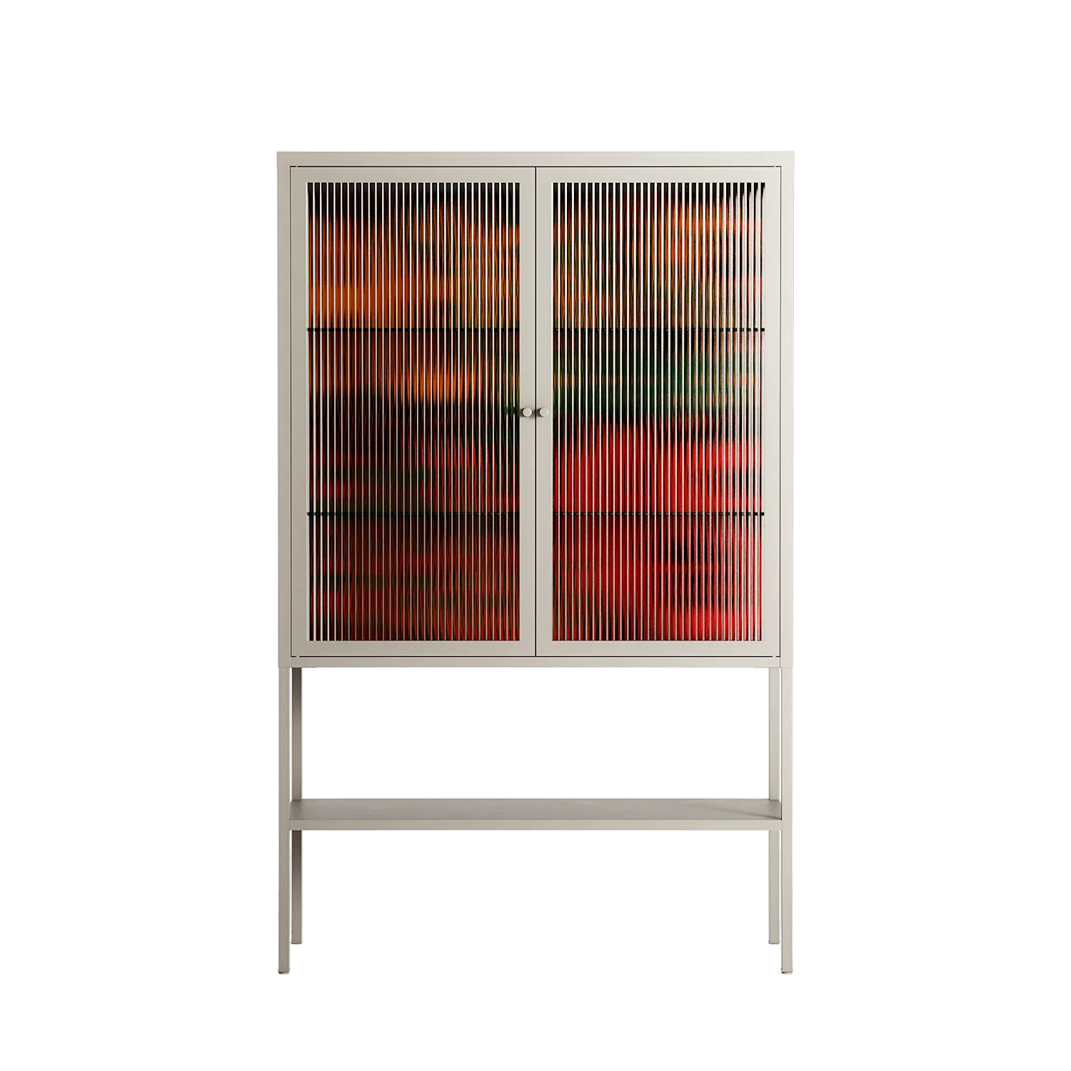 Hours - Loft Cabinet - Oluwasheyi Adebayo - Pebble - Reeded glass