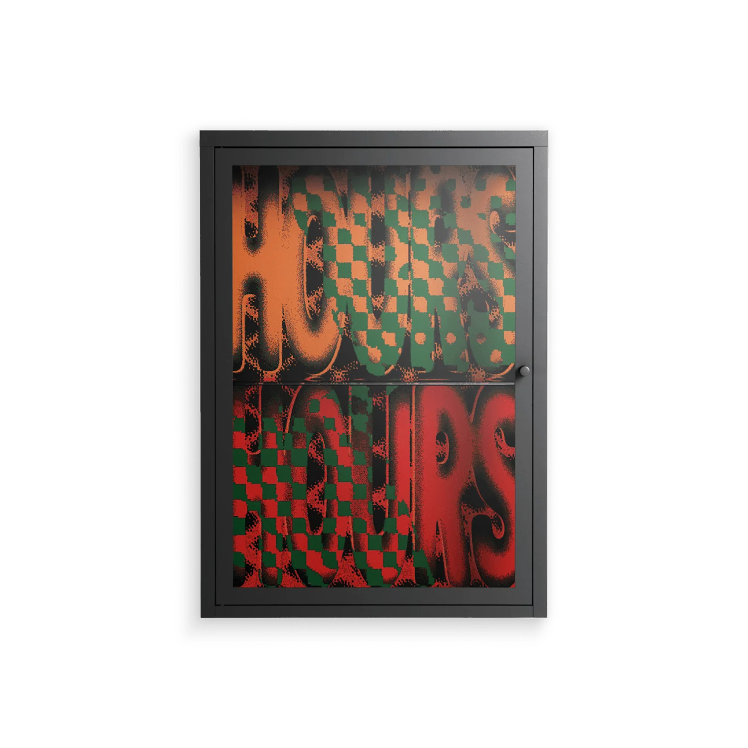 Hours - Wall Cabinet - Oluwasheyi Adebayo - Antracite - Clear glass