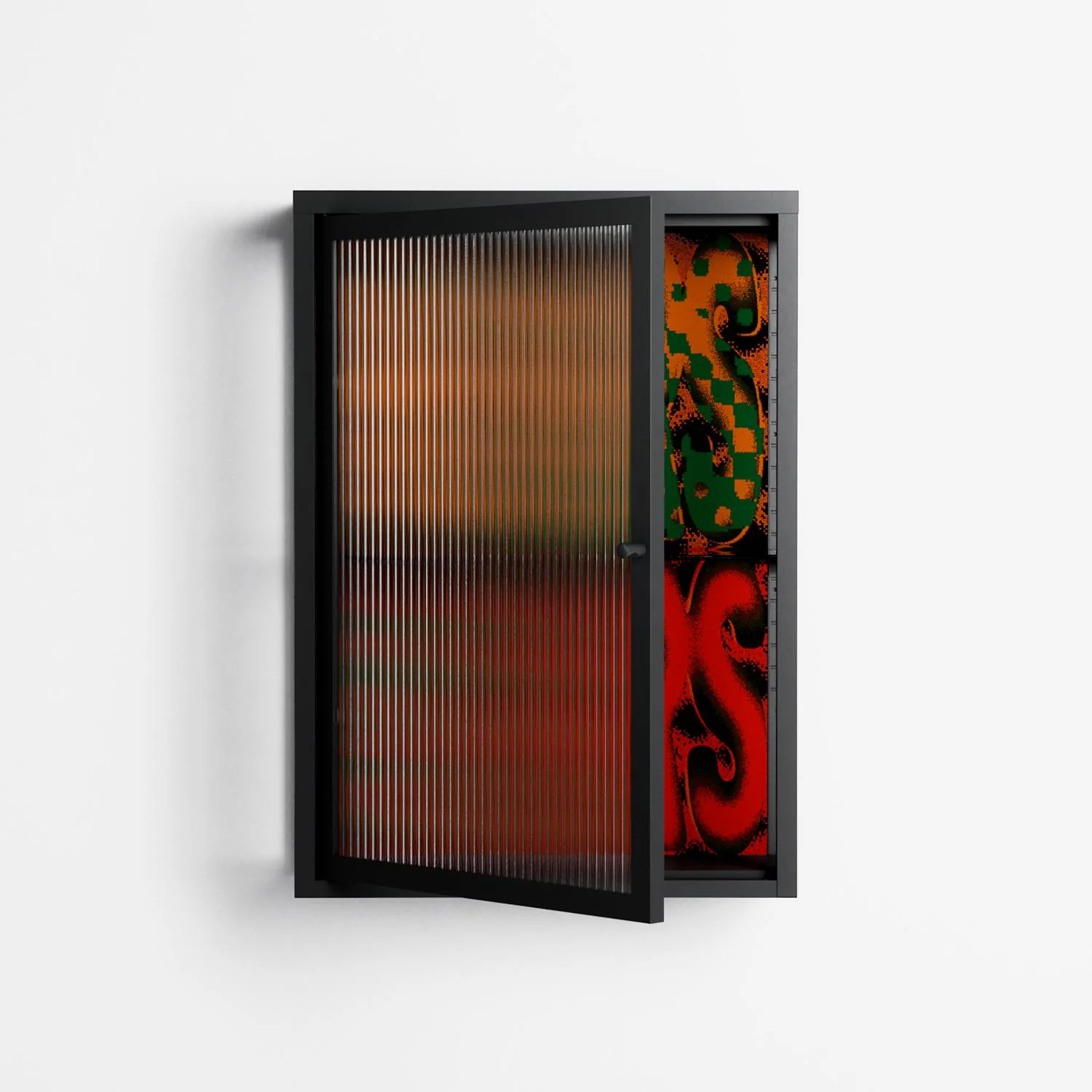Hours - Wall Cabinet - Oluwasheyi Adebayo - Antracite - Reeded glass - Image 2