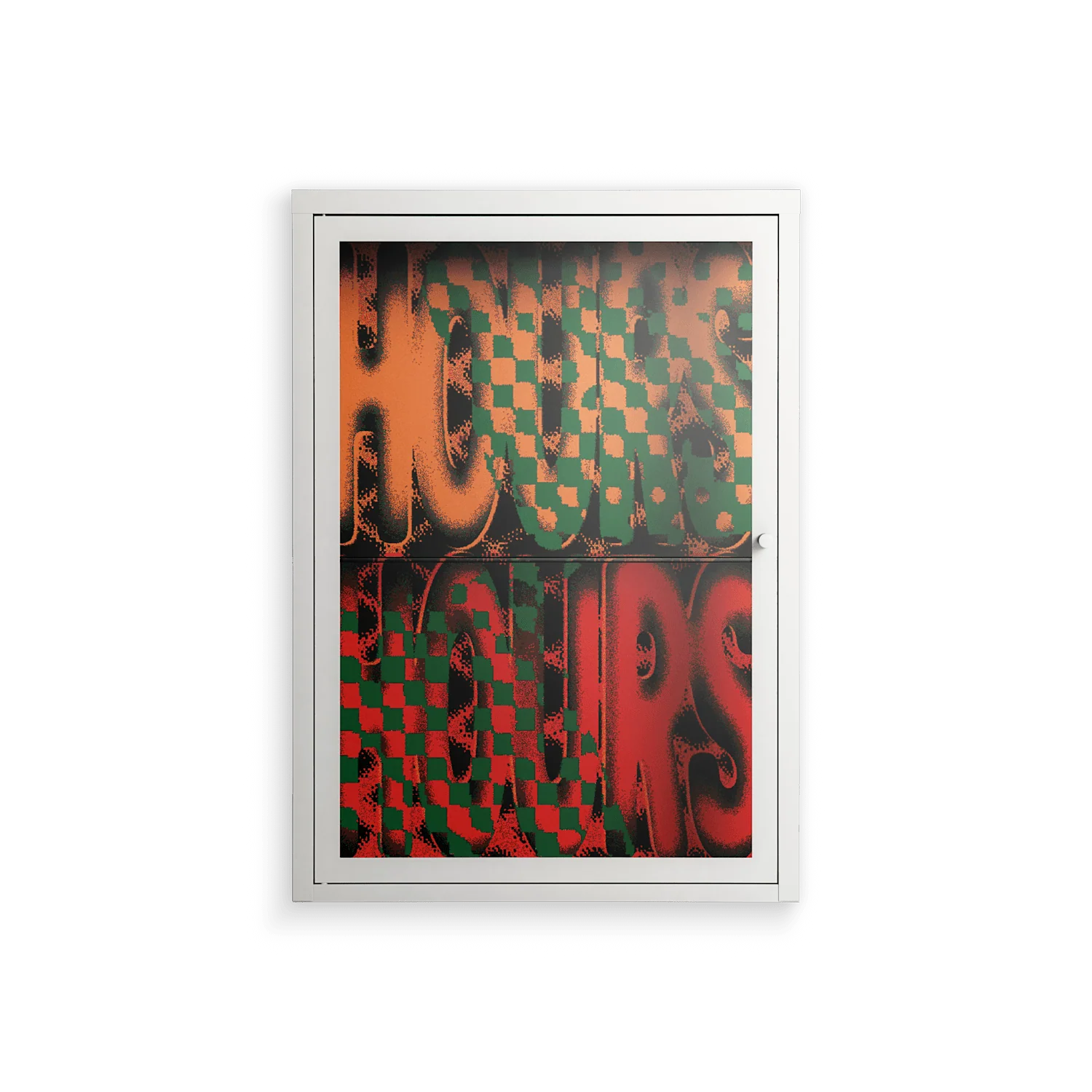 Hours - Wall Cabinet - Oluwasheyi Adebayo - Chalk - Clear glass