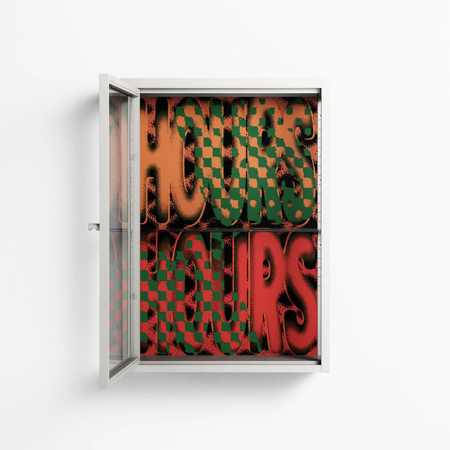 Hours - Wall Cabinet - Oluwasheyi Adebayo - Chalk - Clear glass - Image 3