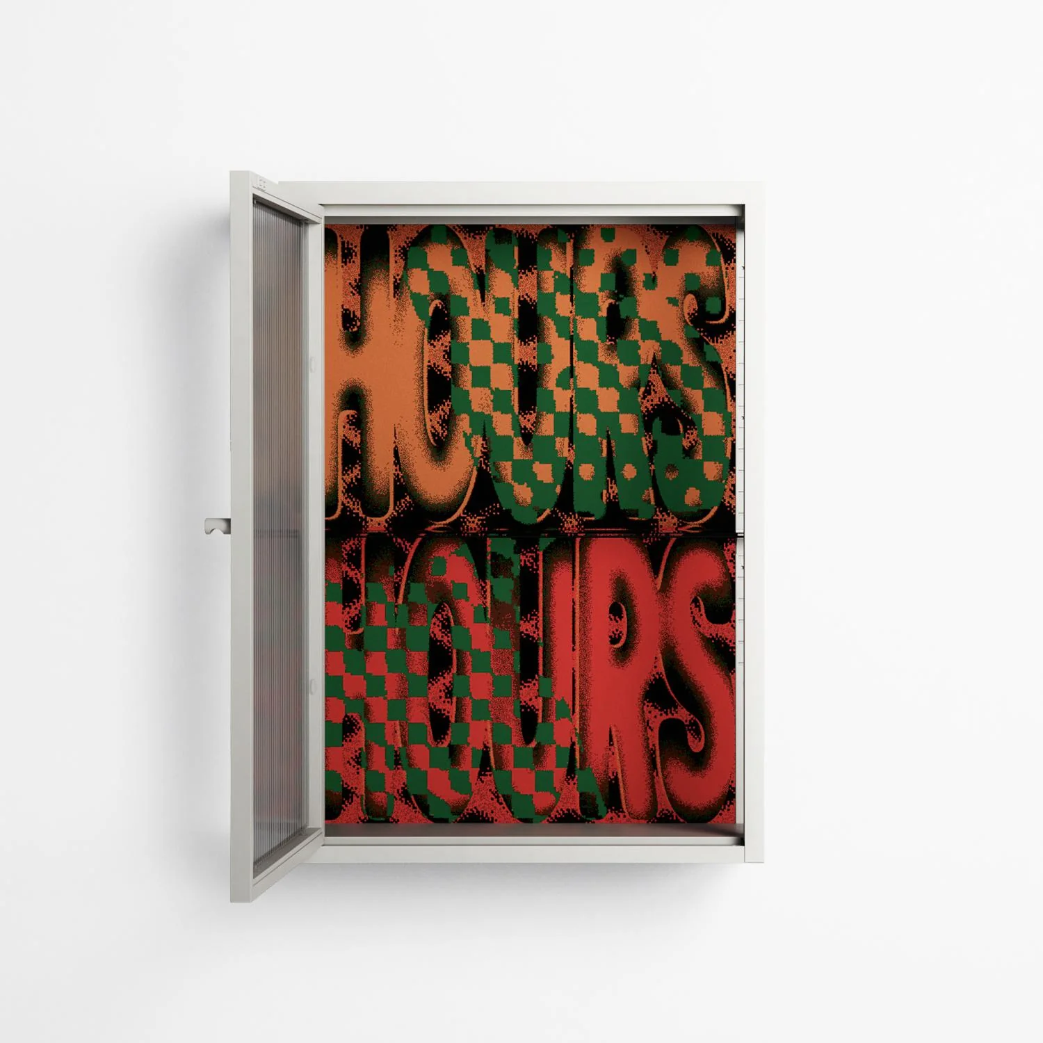 Hours - Wall Cabinet - Oluwasheyi Adebayo - Chalk - Reeded glass - Image 3