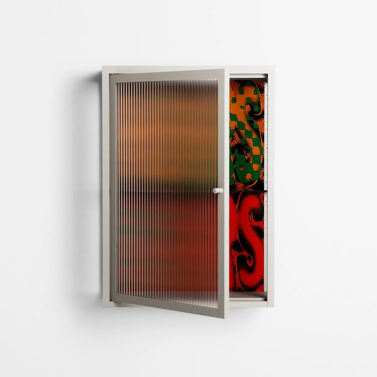 Hours - Wall Cabinet - Oluwasheyi Adebayo - Pebble - Reeded glass - Image 2