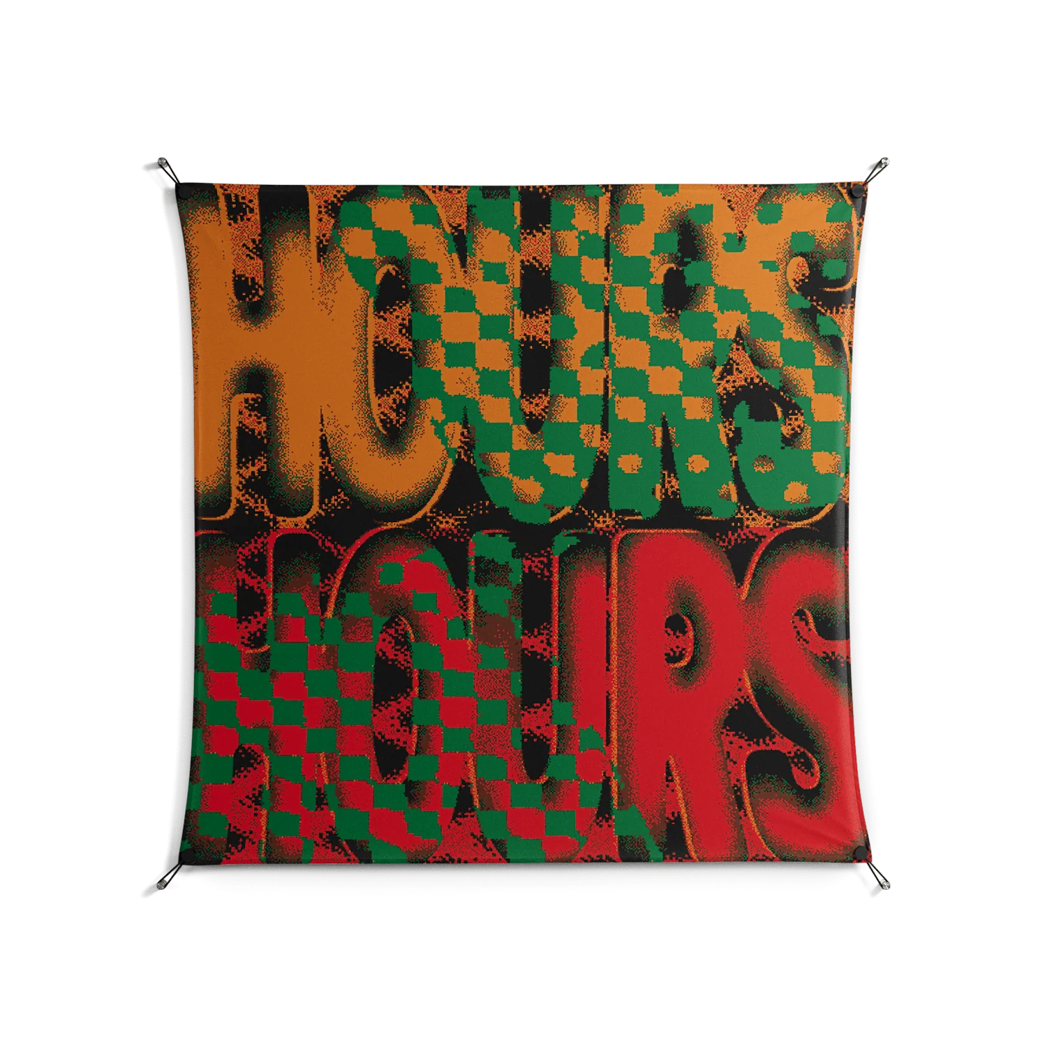 Hours - Work On Wall - Oluwasheyi Adebayo - Black - 140 x 140 cm