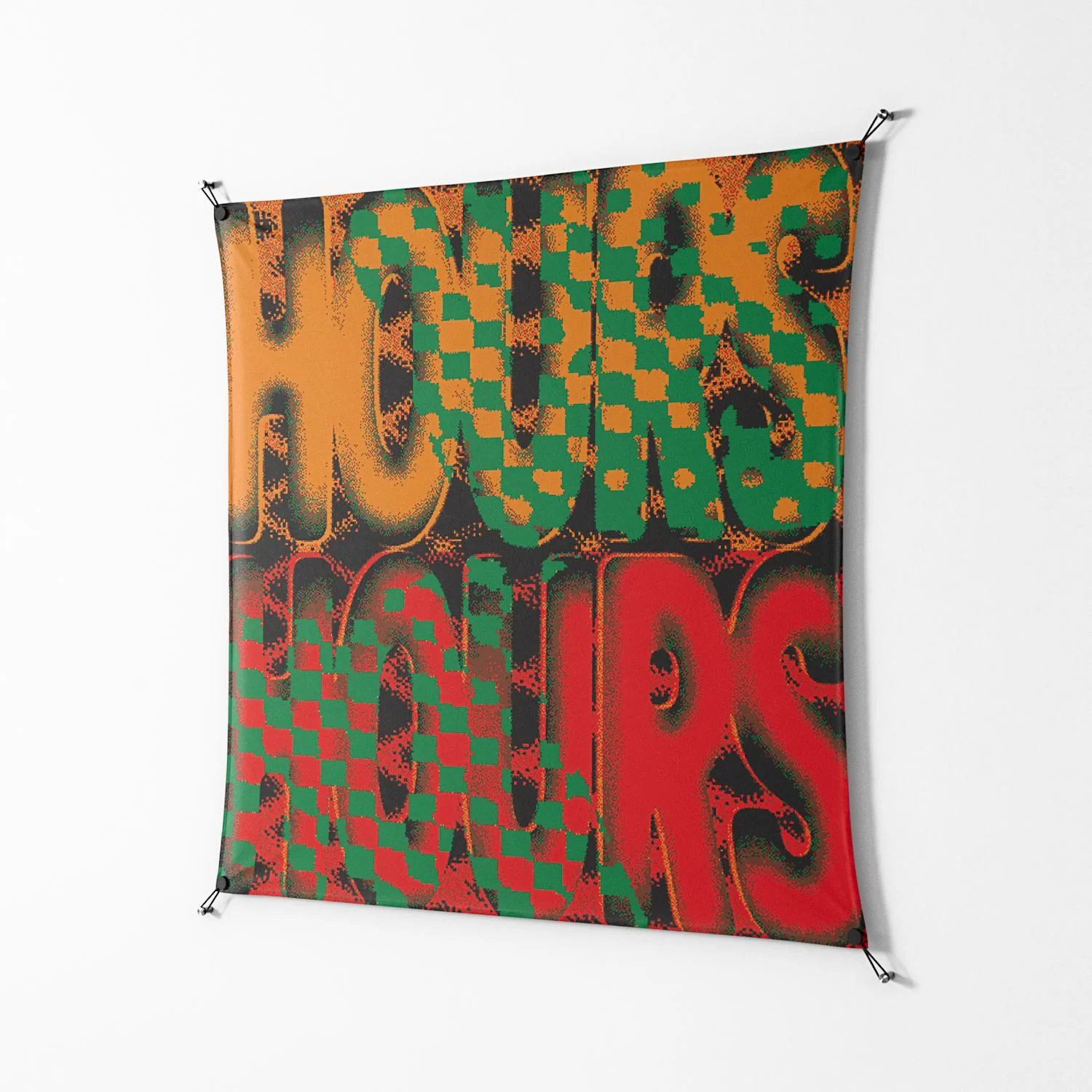 Hours - Work On Wall - Oluwasheyi Adebayo - Black - 140 x 140 cm - Image 2