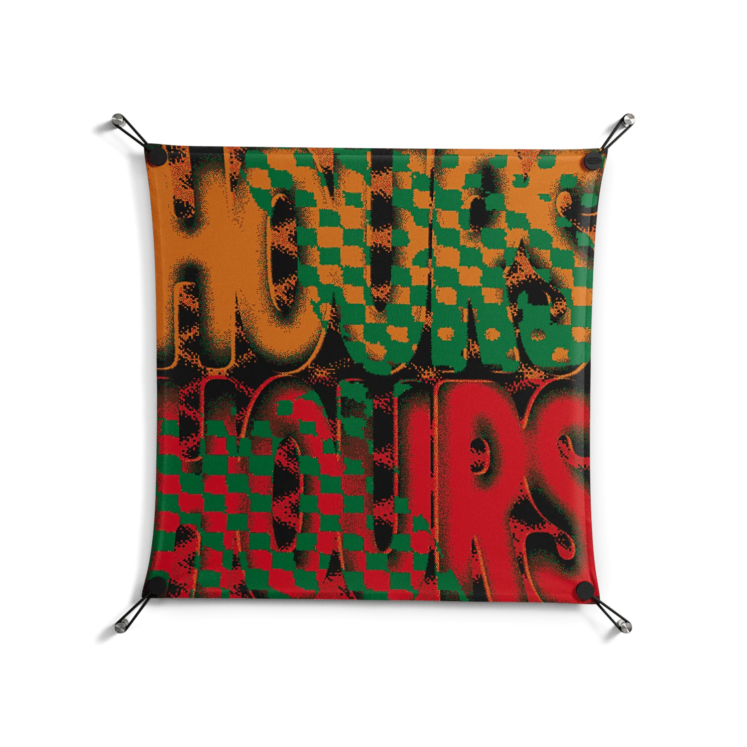 Hours - Work On Wall - Oluwasheyi Adebayo - Black - 70 x 70 cm