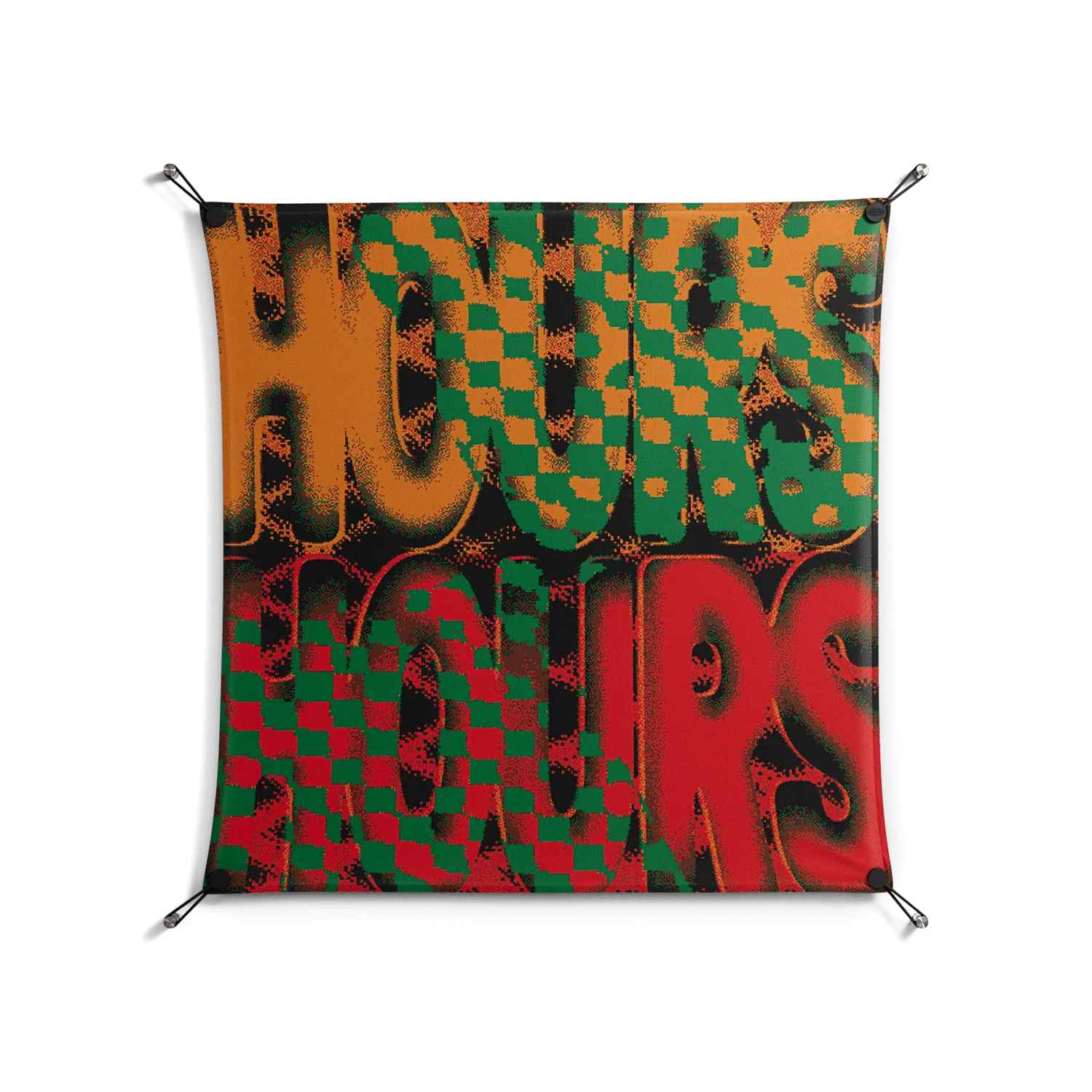 Hours - Work On Wall - Oluwasheyi Adebayo - Black - 90 x 90 cm