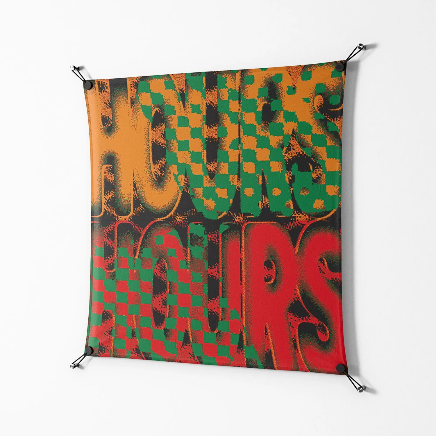 Hours - Work On Wall - Oluwasheyi Adebayo - Black - 90 x 90 cm - Image 2