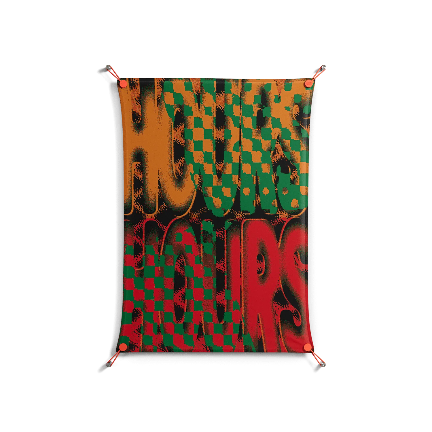 Hours - Work On Wall - Oluwasheyi Adebayo - Orange - 70 x 100 cm