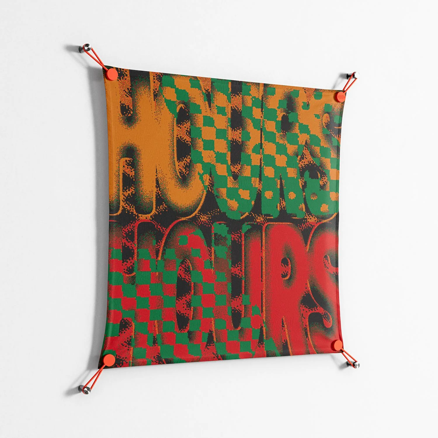 Hours - Work On Wall - Oluwasheyi Adebayo - Orange - 70 x 70 cm - Image 2