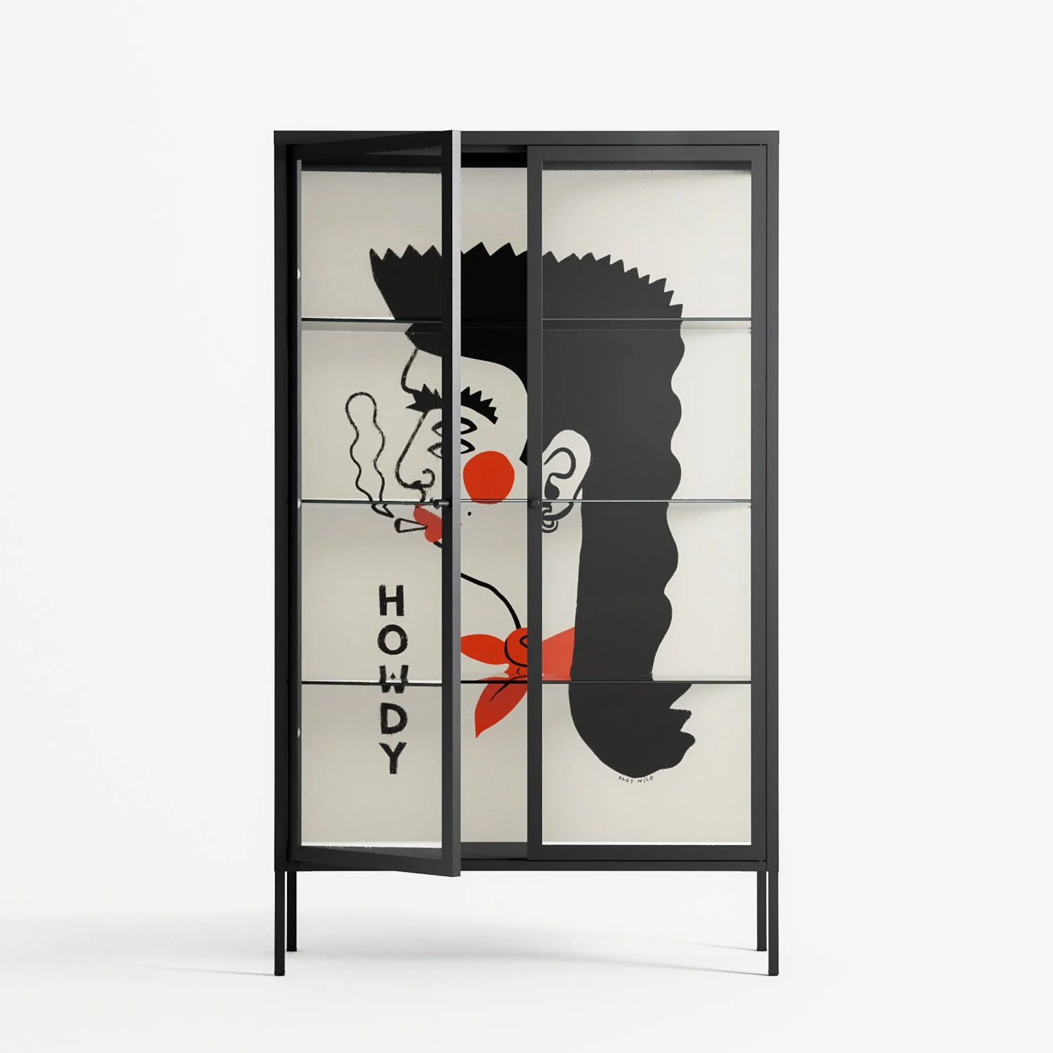 Howdy - Cabinet - Aley Wild - Antracite - Clear glass - Image 2