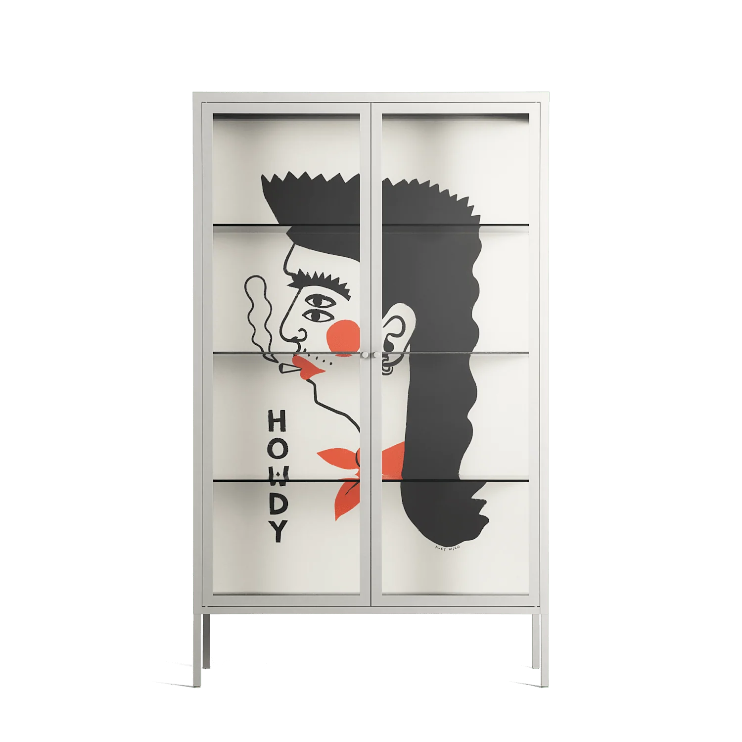 Howdy - Cabinet - Aley Wild - Chalk - Clear glass