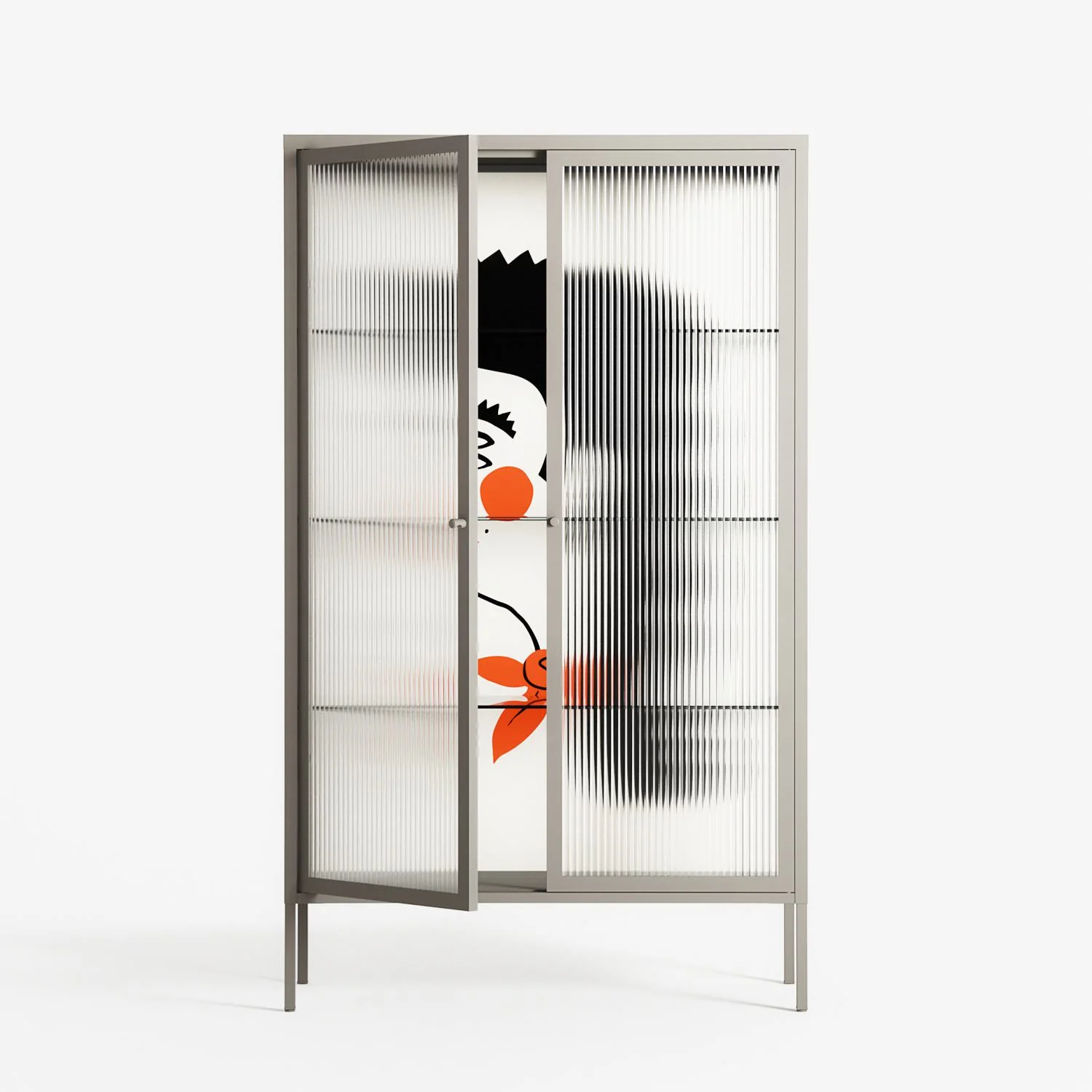 Howdy - Cabinet - Aley Wild - Pebble - Reeded glass - Image 2