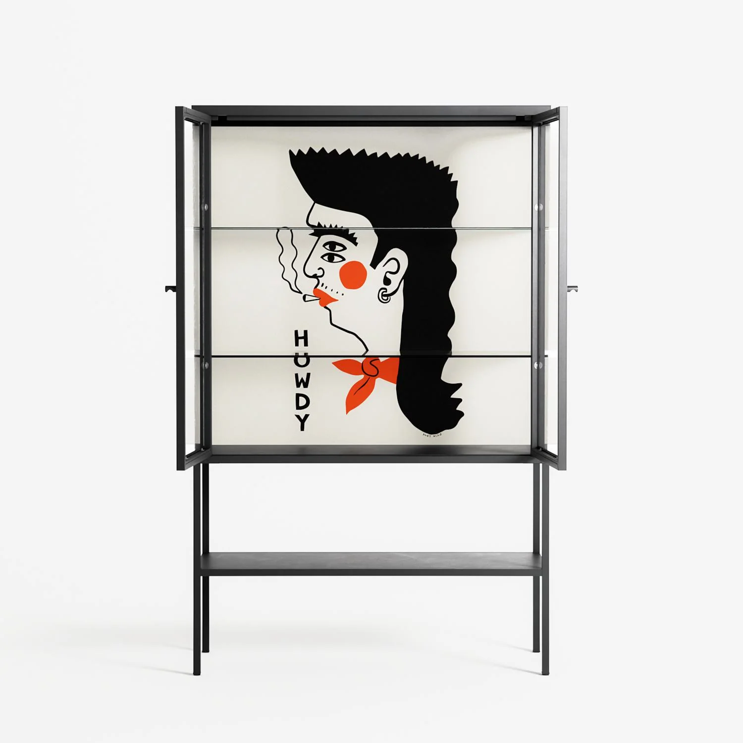 Howdy - Loft Cabinet - Aley Wild - Antracite - Clear glass - Image 3