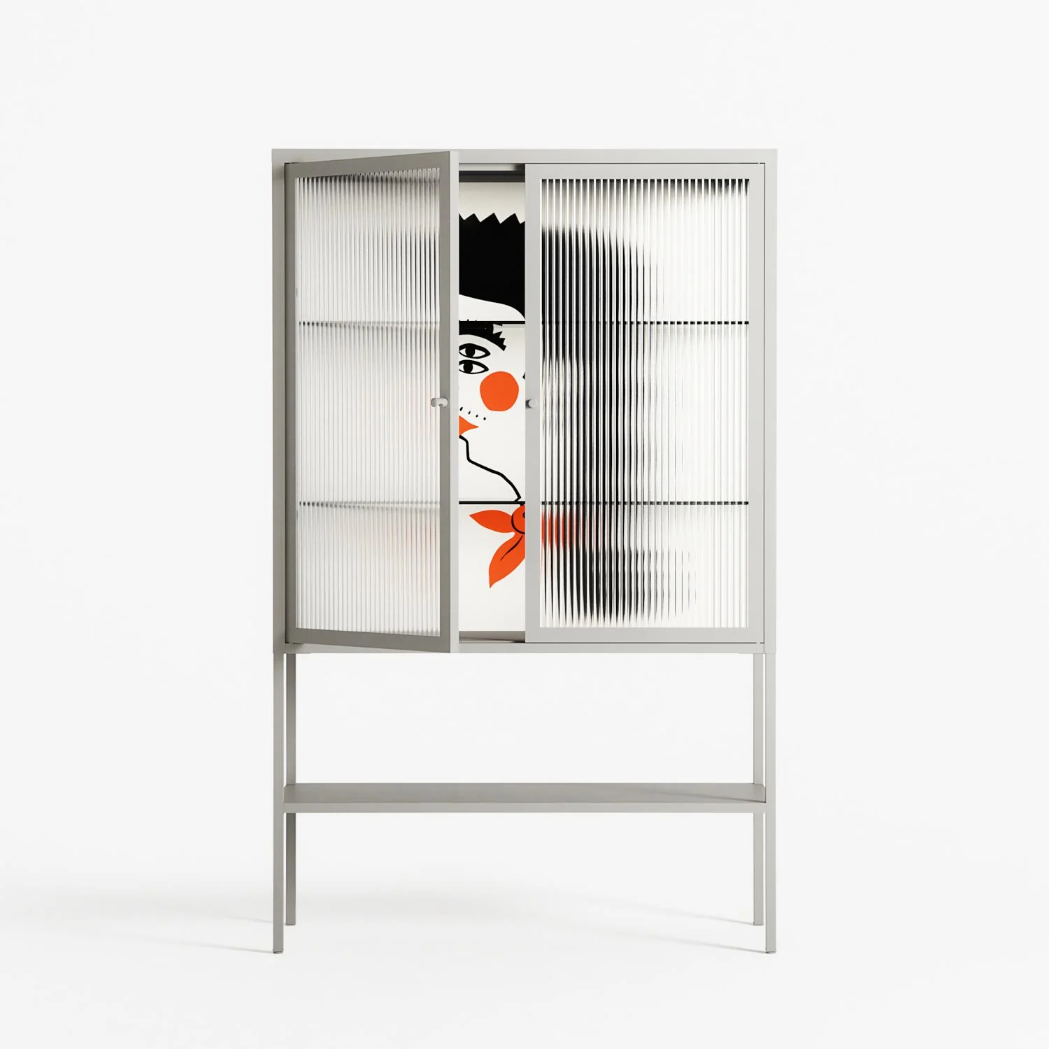 Howdy - Loft Cabinet - Aley Wild - Chalk - Reeded glass - Image 2