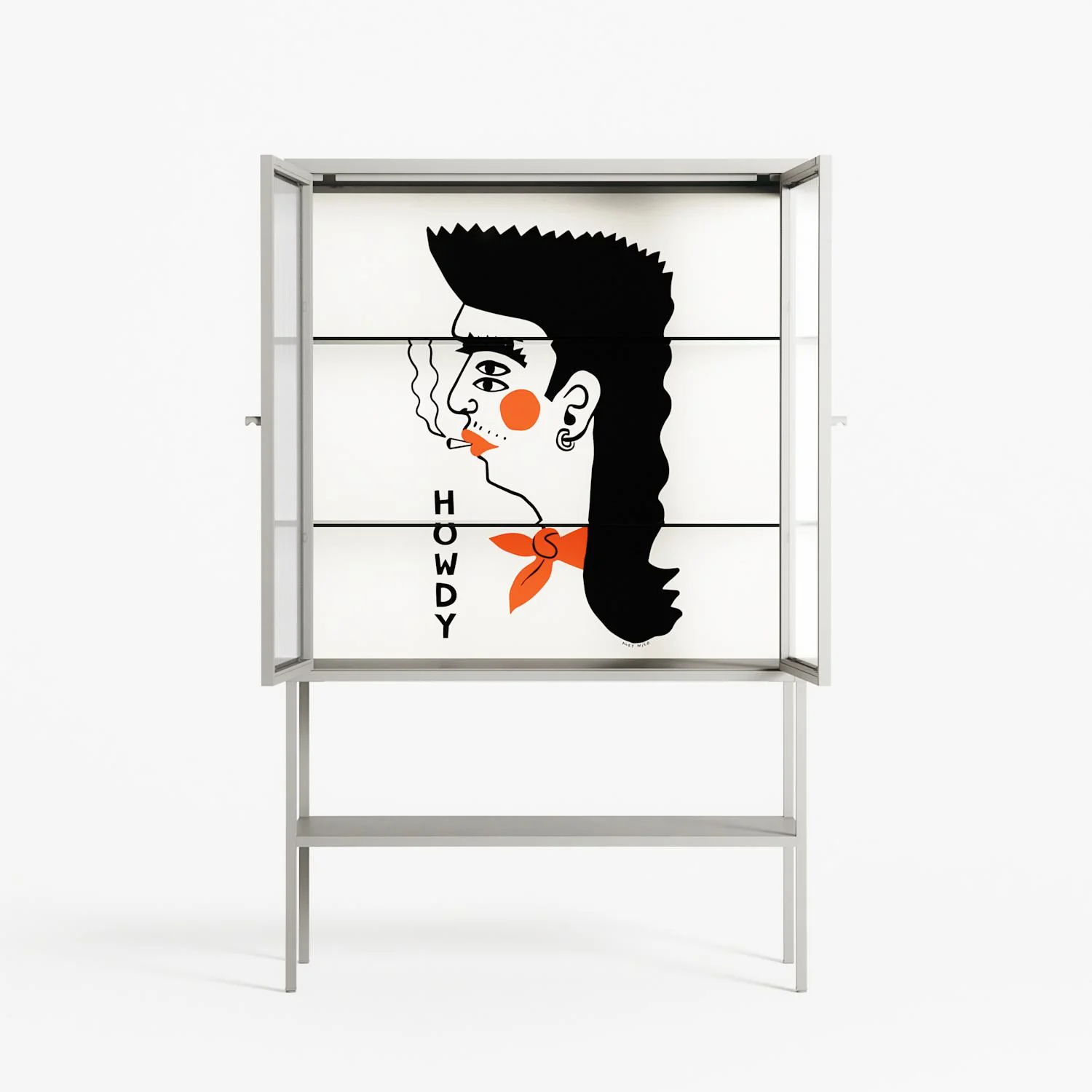 Howdy - Loft Cabinet - Aley Wild - Chalk - Reeded glass - Image 3