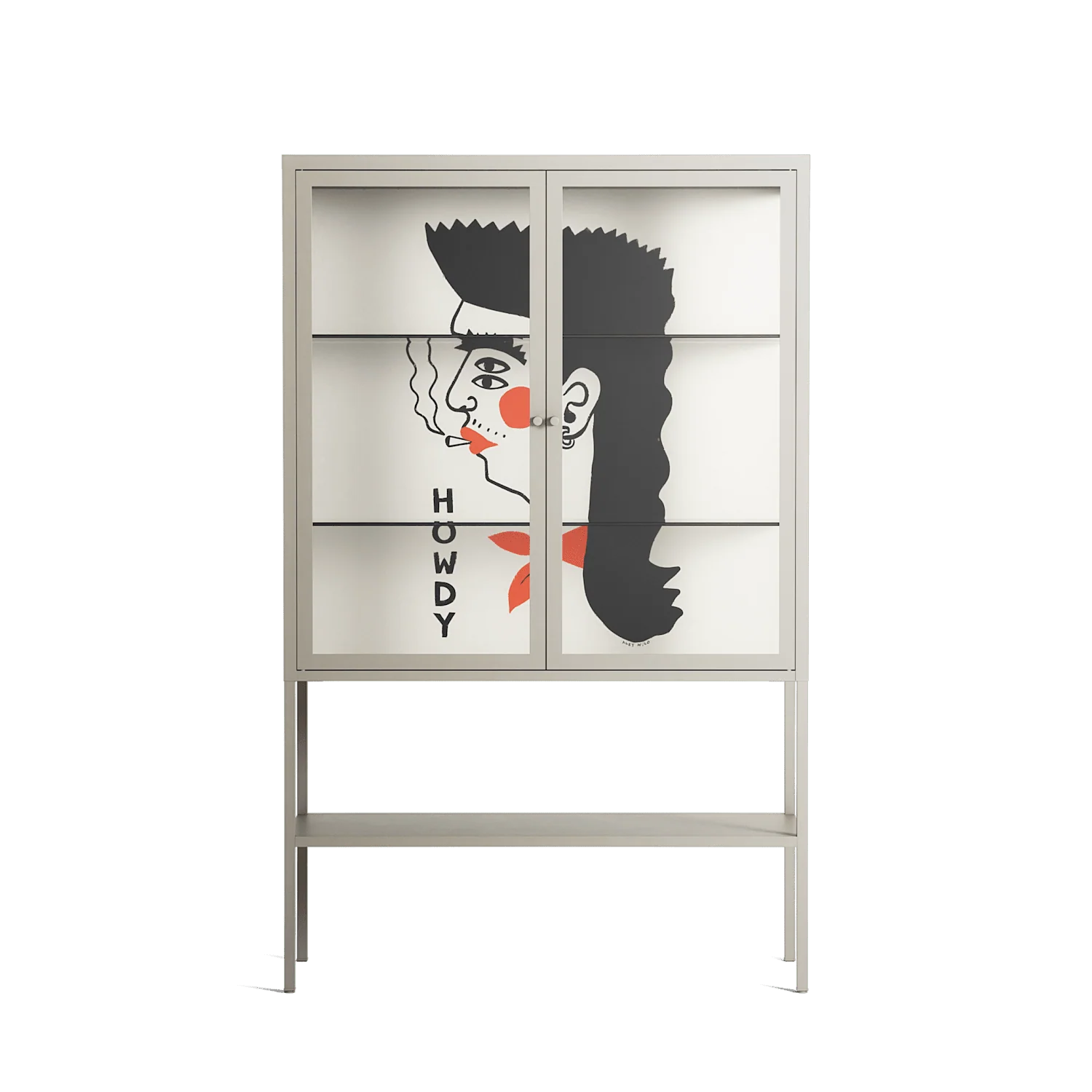 Howdy - Loft Cabinet - Aley Wild - Pebble - Clear glass