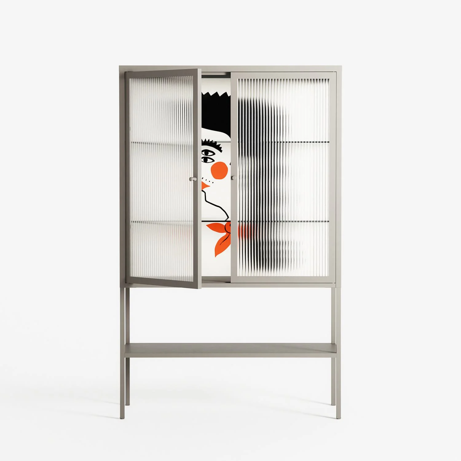 Howdy - Loft Cabinet - Aley Wild - Pebble - Reeded glass - Image 2