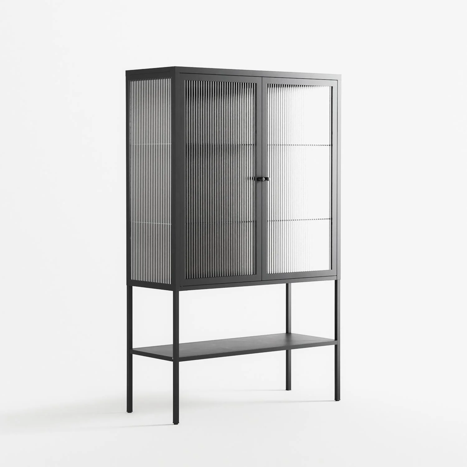 Hug 1 - Loft Cabinet - Andrea Devia-Nuño - Antracite - Reeded glass - Image 4