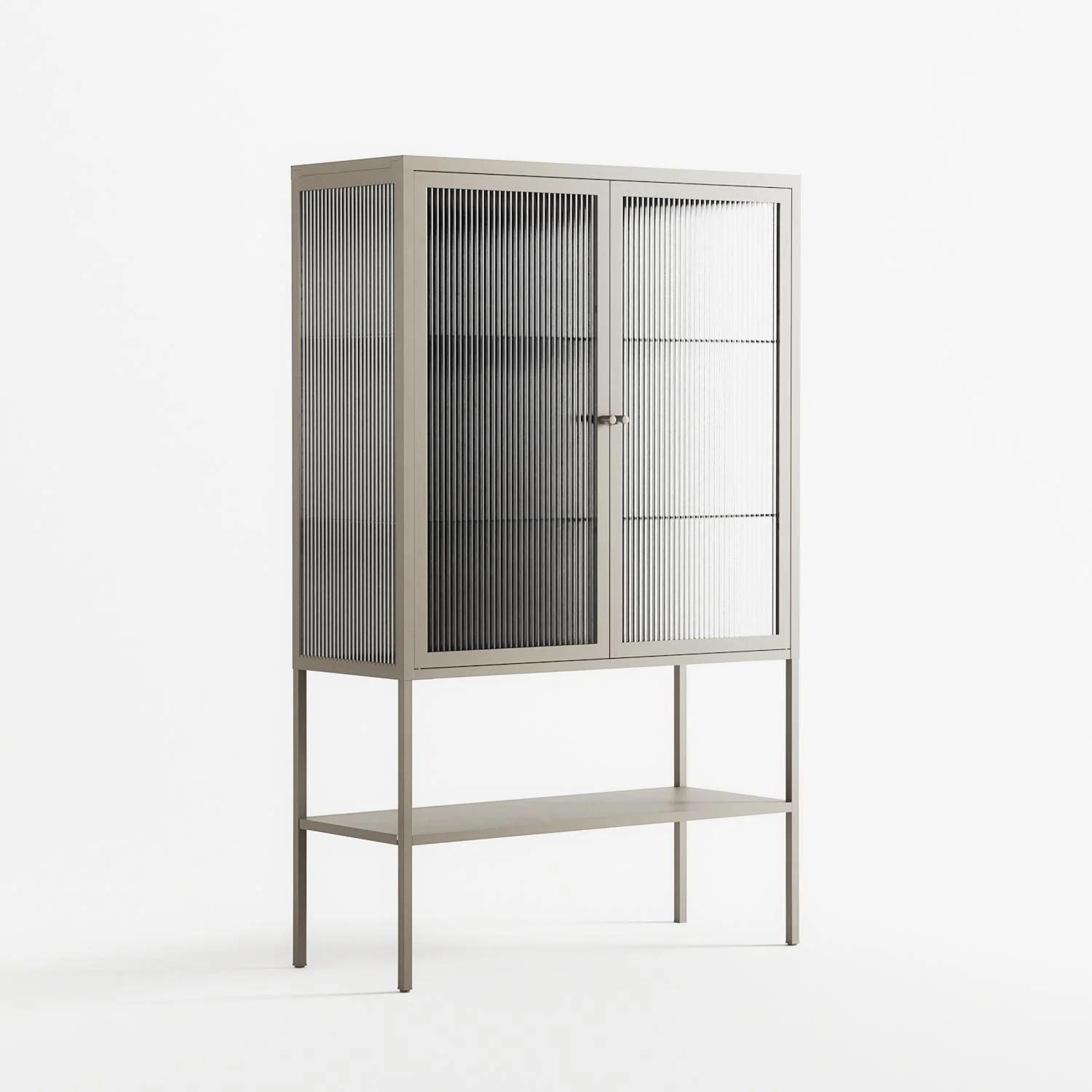 Hug 1 - Loft Cabinet - Andrea Devia-Nuño - Pebble - Reeded glass - Image 4