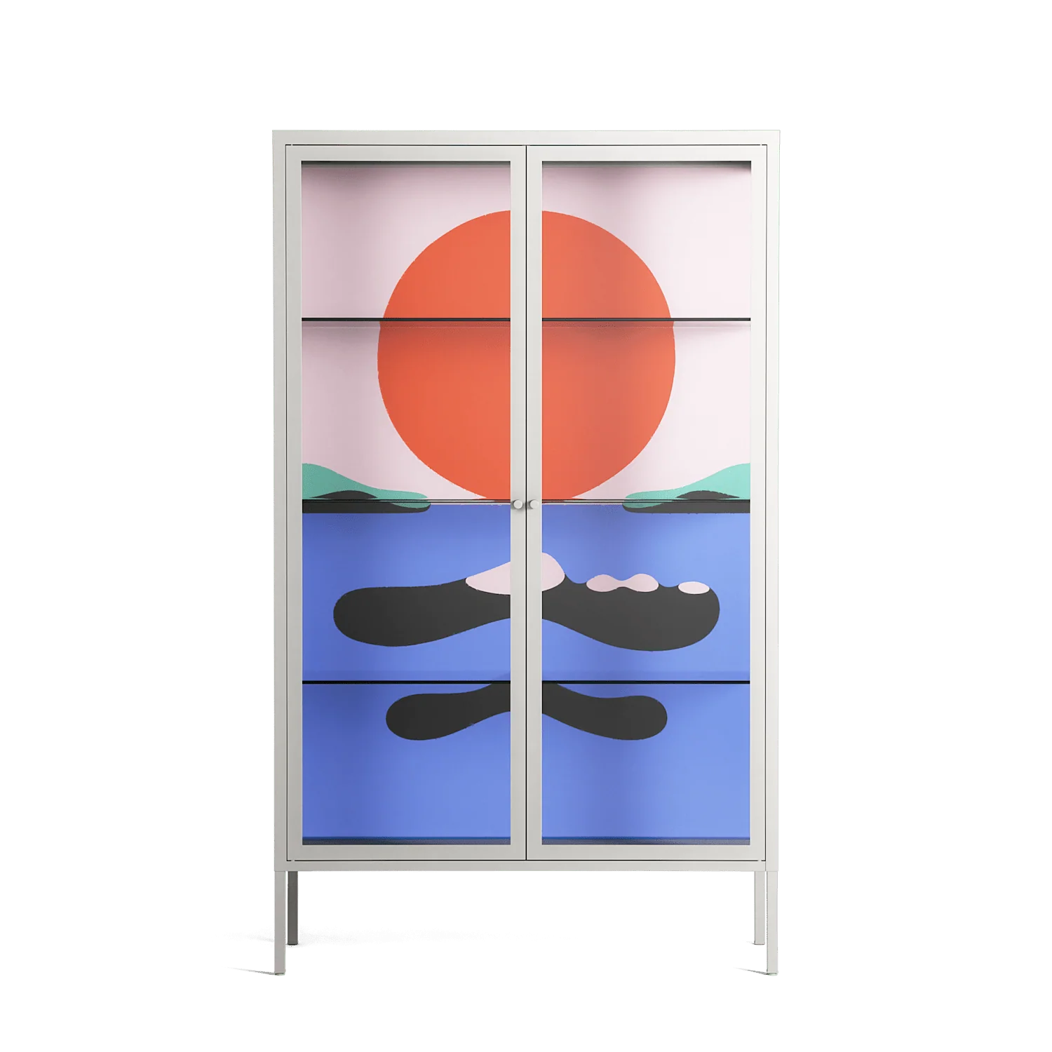 Immergé - Cabinet - David Vanadia - Chalk - Clear glass