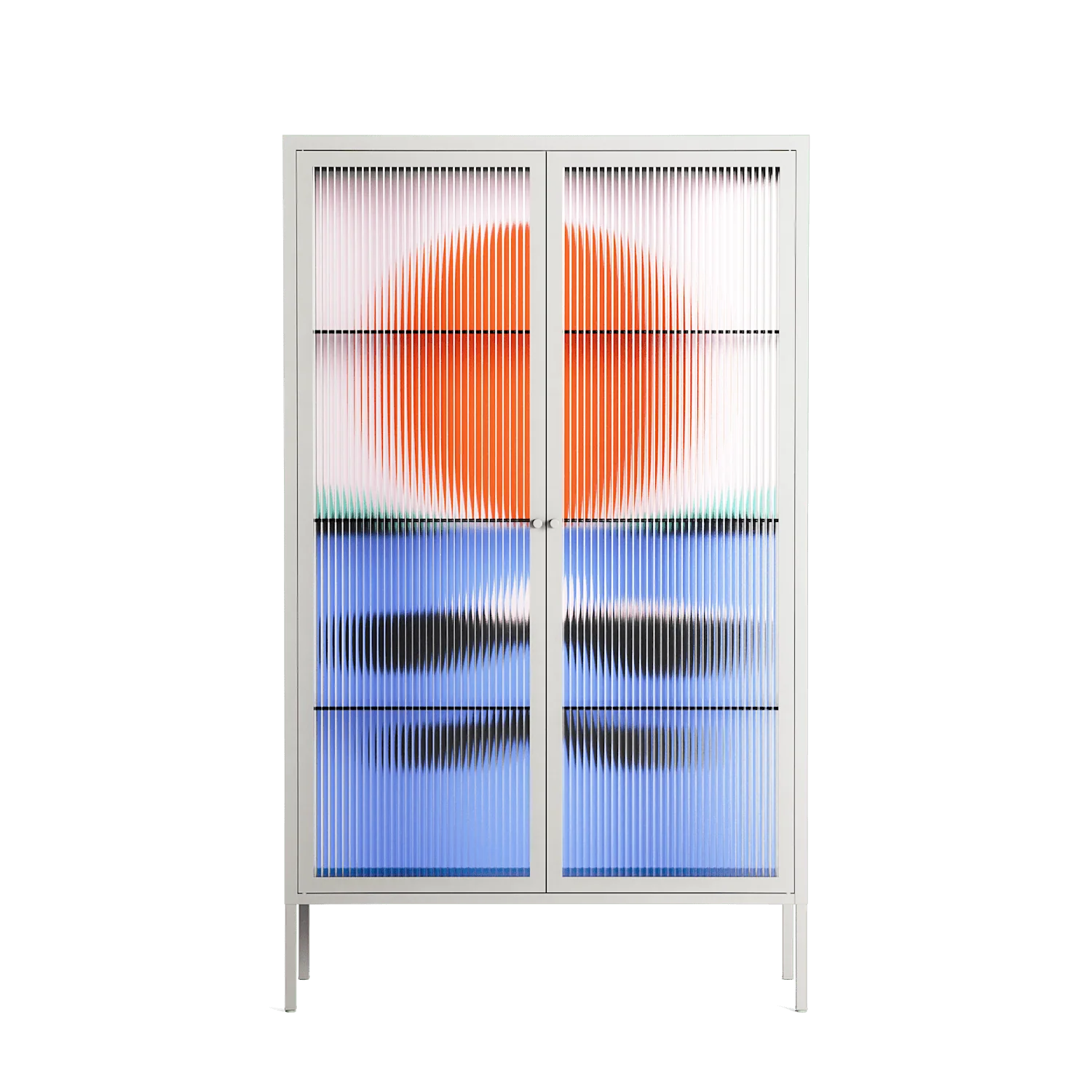 Immergé - Cabinet - David Vanadia - Chalk - Reeded glass