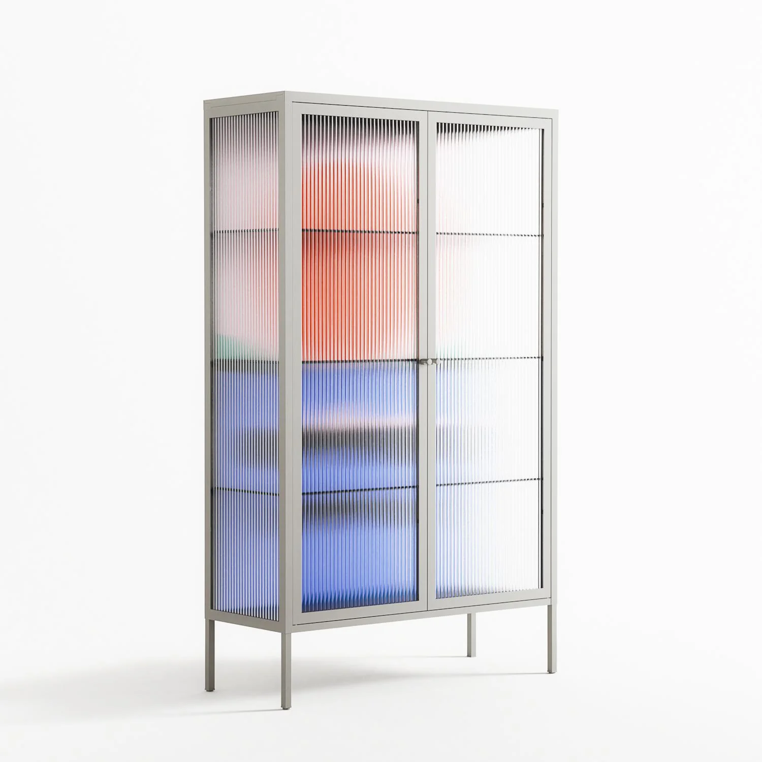 Immergé - Cabinet - David Vanadia - Chalk - Reeded glass - Image 4