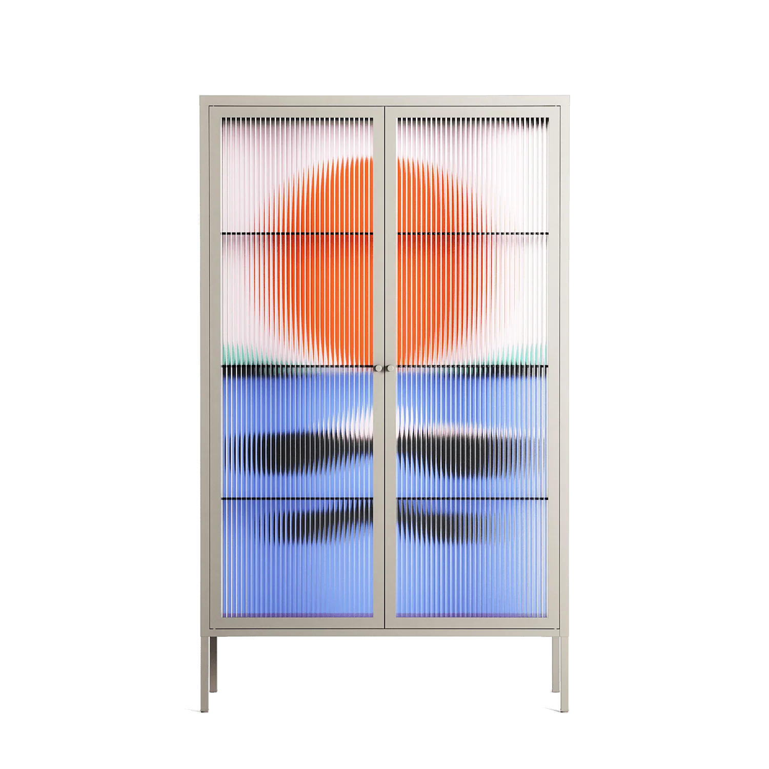 Immergé - Cabinet - David Vanadia - Pebble - Reeded glass