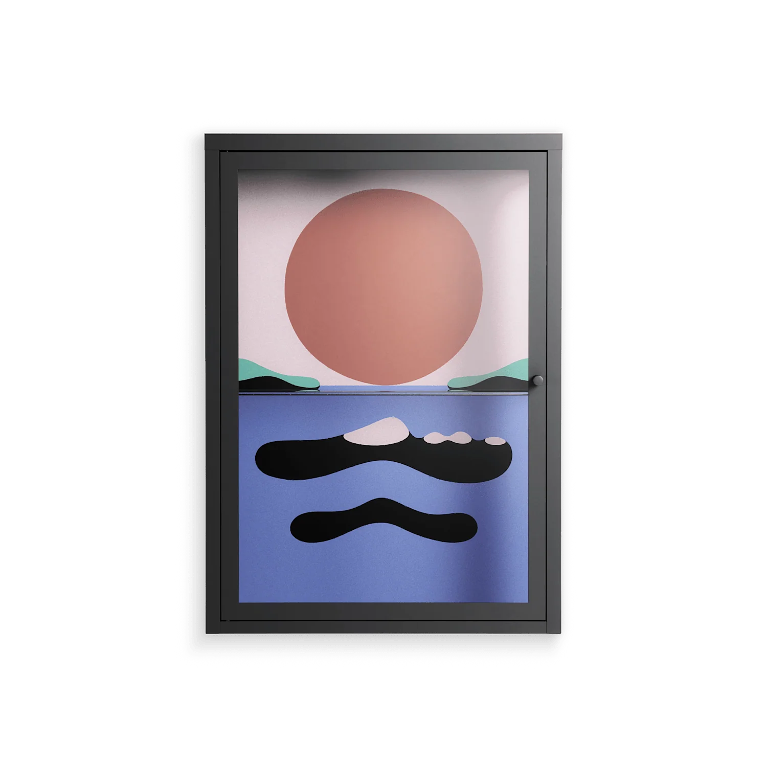 Immergé - Wall Cabinet - David Vanadia - Antracite - Clear glass