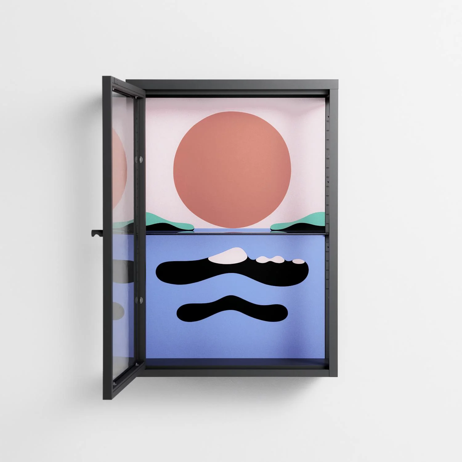 Immergé - Wall Cabinet - David Vanadia - Antracite - Clear glass - Image 3