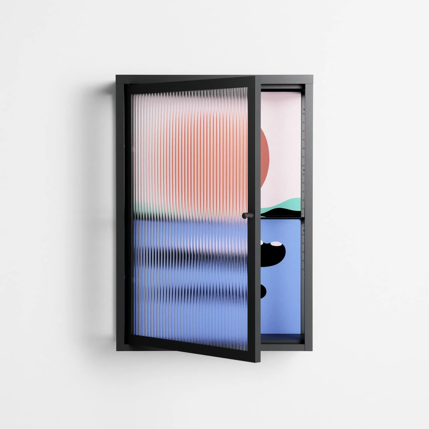 Immergé - Wall Cabinet - David Vanadia - Antracite - Reeded glass - Image 2