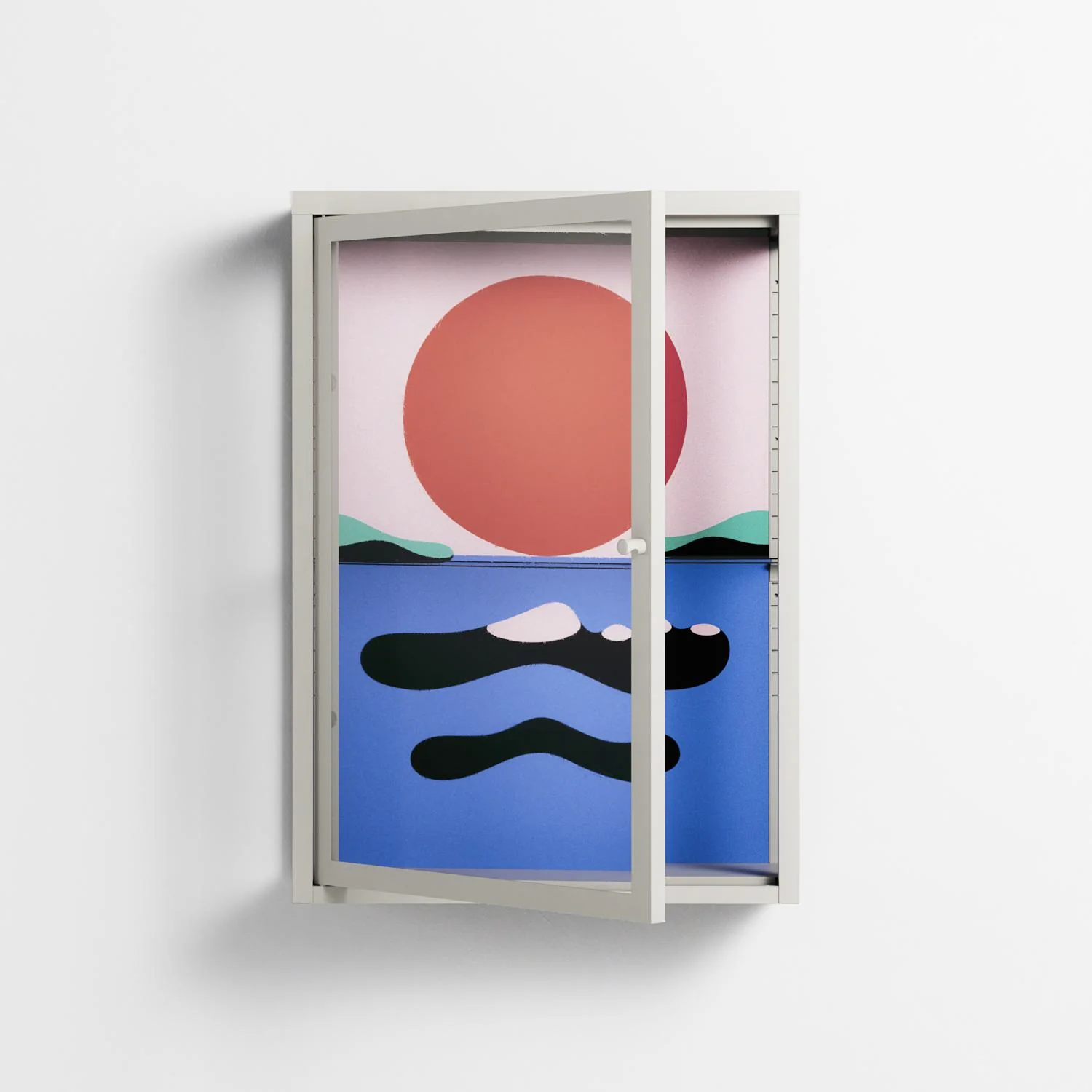 Immergé - Wall Cabinet - David Vanadia - Chalk - Clear glass - Image 2