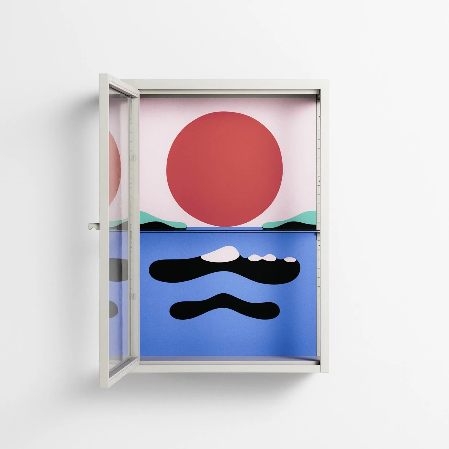 Immergé - Wall Cabinet - David Vanadia - Chalk - Clear glass - Image 3
