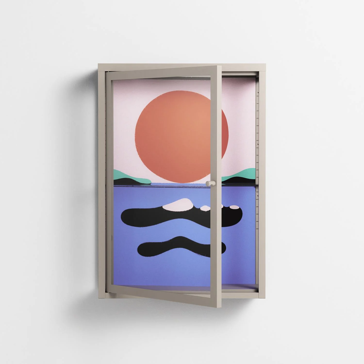 Immergé - Wall Cabinet - David Vanadia - Pebble - Clear glass - Image 2