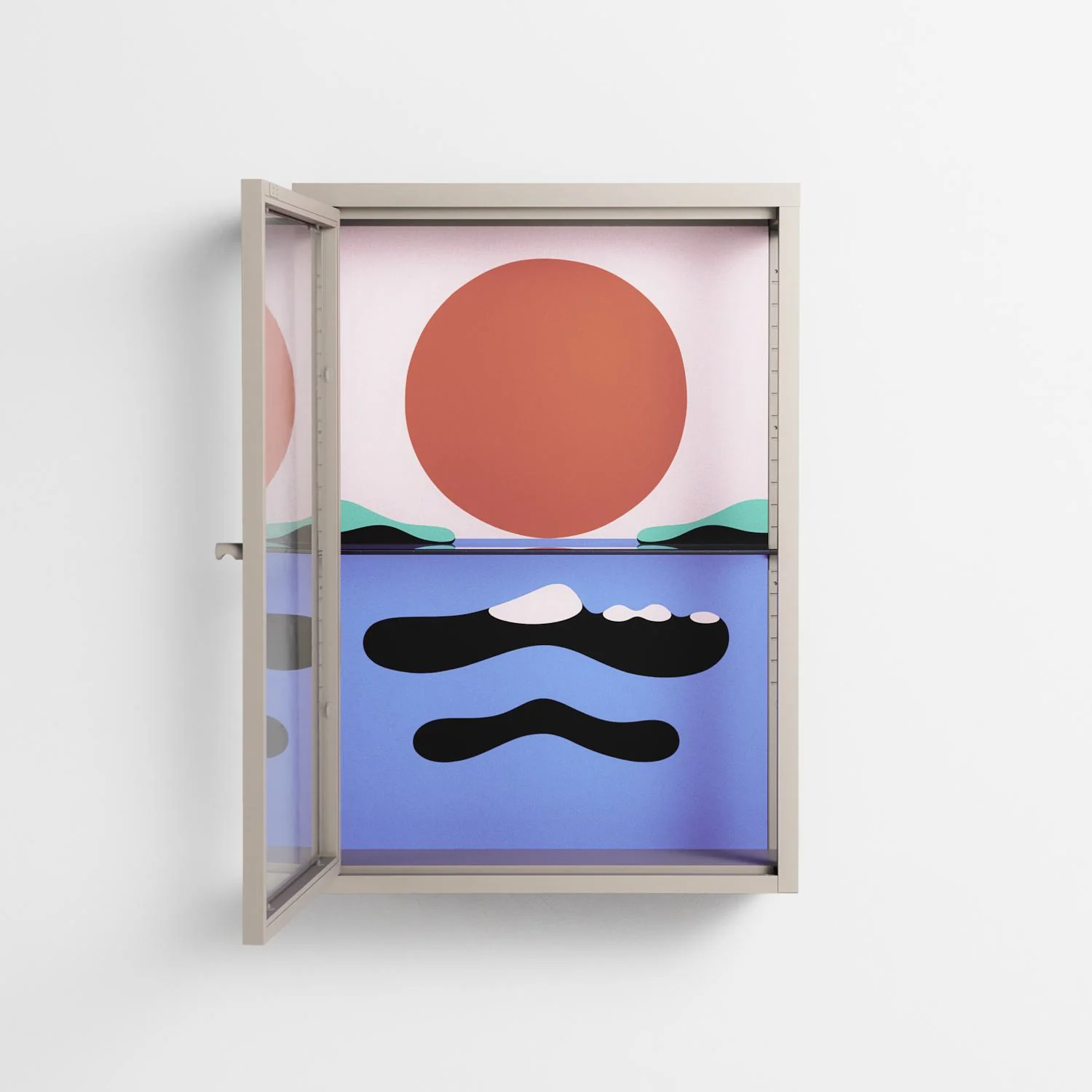 Immergé - Wall Cabinet - David Vanadia - Pebble - Clear glass - Image 3